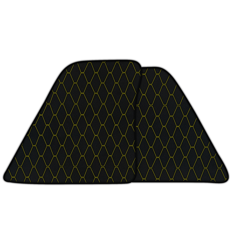Tapis de voiture en cuir personnalisable avec motif hexagonal vertical pour Ferrari 296 GTB (2022-2025)