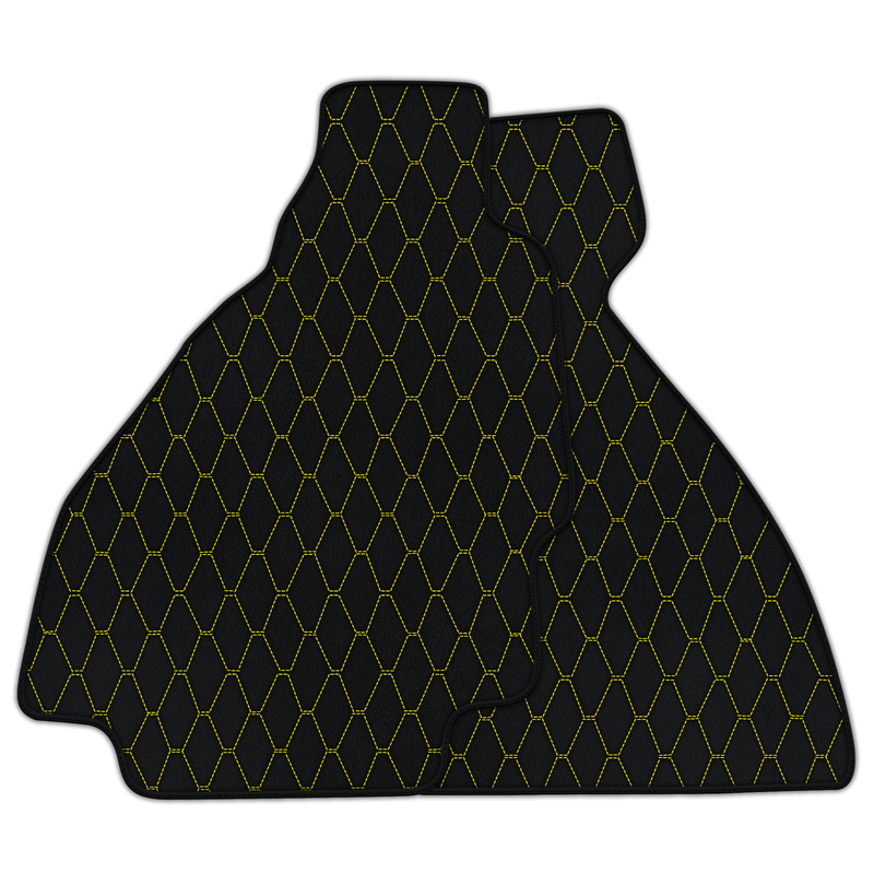 Tapis de voiture en cuir sur mesure avec motif hexagonal