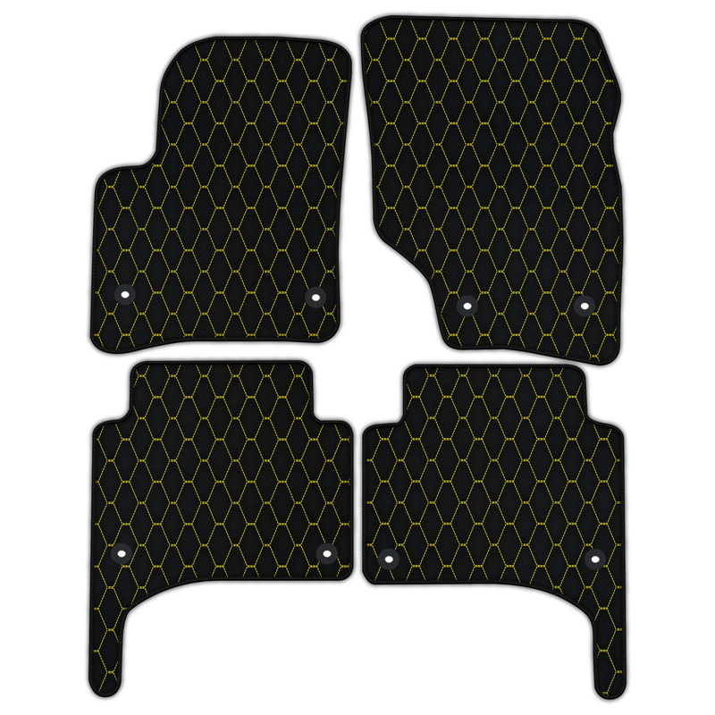 Tapis de voiture en cuir personnalisables avec motif hexagonal vertical pour Porsche Cayenne (2003-2010)