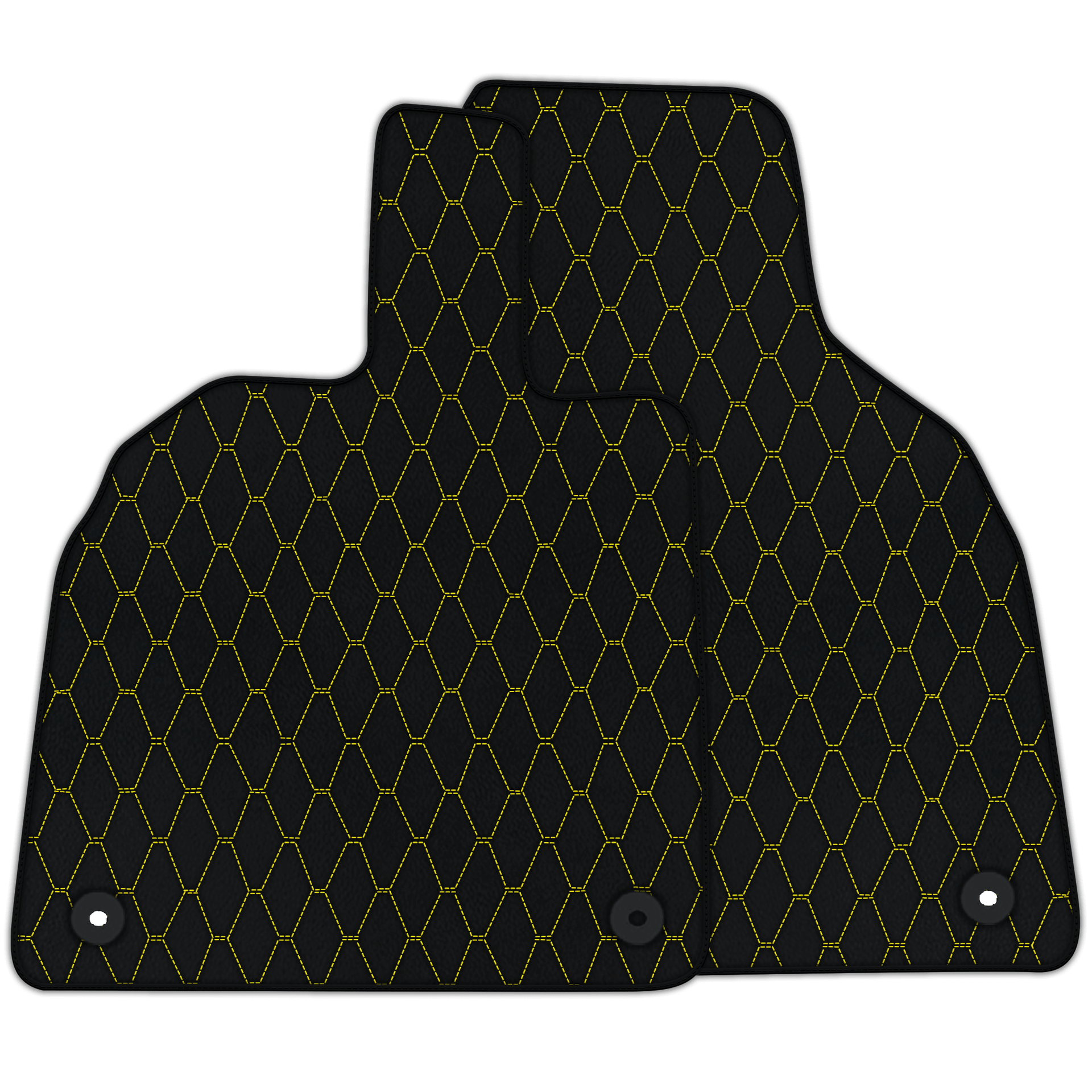 Customizable Leather Floor Mats with Vertical Hex Pattern for Lamborghini Aventador (2012-2022)