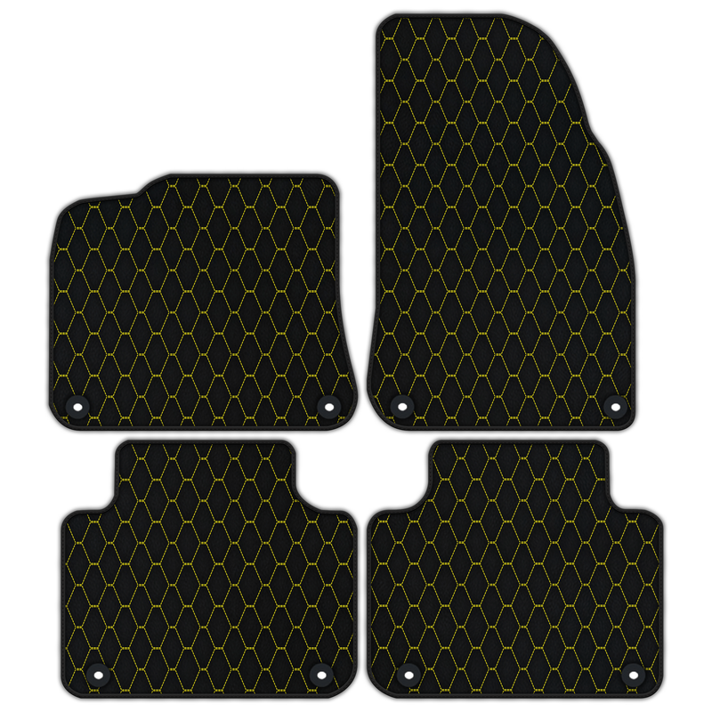 Customizable Leather Floor Mats with Vertical Hex Pattern for Porsche Cayenne (2018-2023)