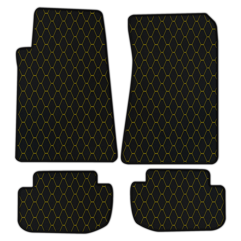 Customizable Leather Floor Mats with Vertical Hex Pattern for Aston Martin DBS (2007-2012) Coupe