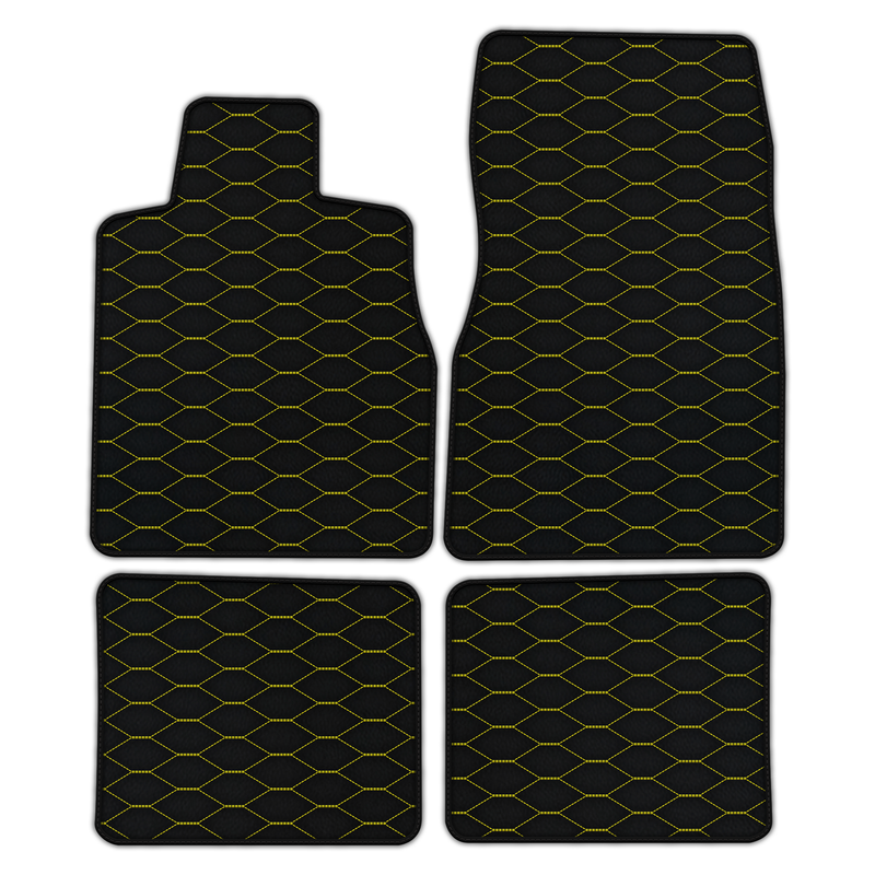 Customizable Leather Floor Mats with Viper Hex Pattern for Fisker Karma (2011-2012)