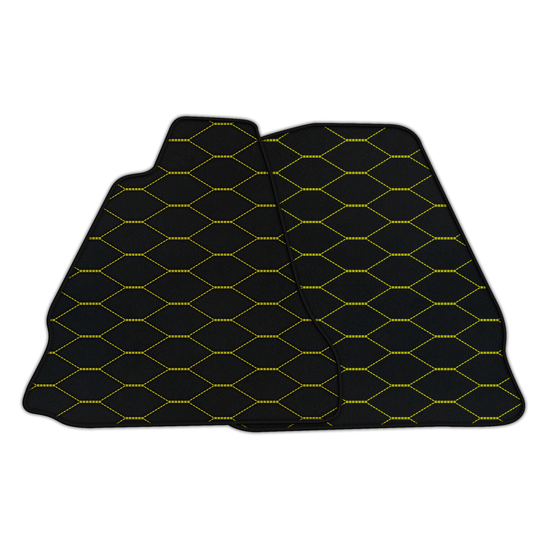 Tapis de voiture en cuir personnalisables avec motif hexagonal Viper pour Aston Martin V12 Vanquish (2012-2018) Coupé 2 portes