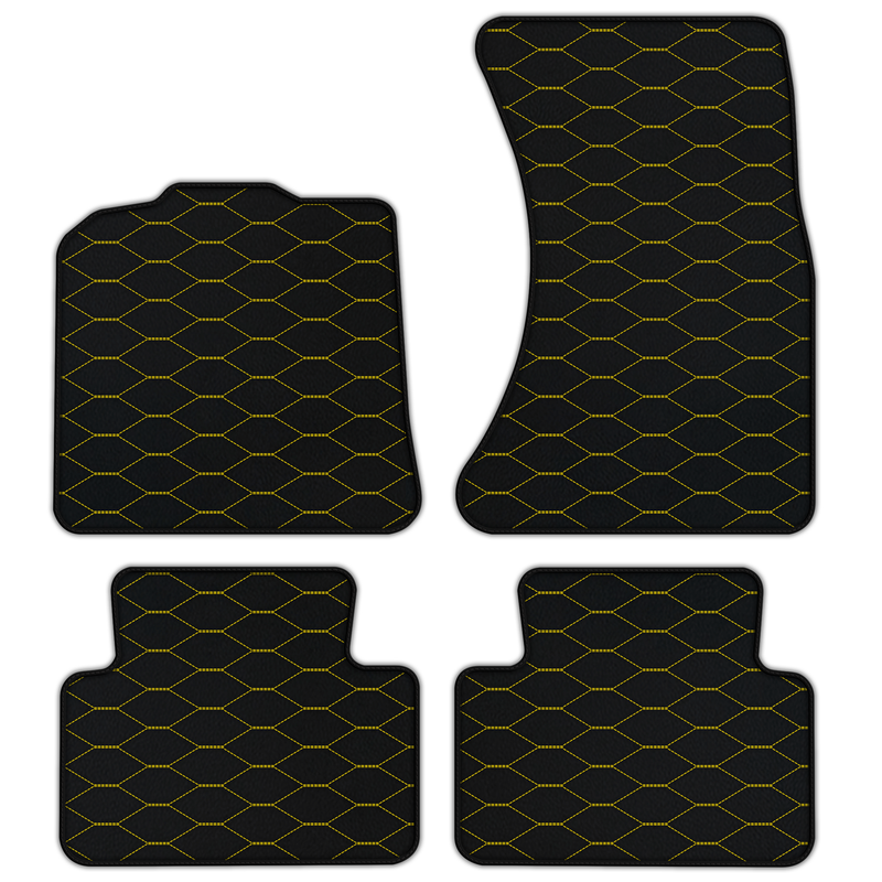 Customizable Leather Floor Mats with Viper Hex Pattern for Porsche Macan (2014-2023)