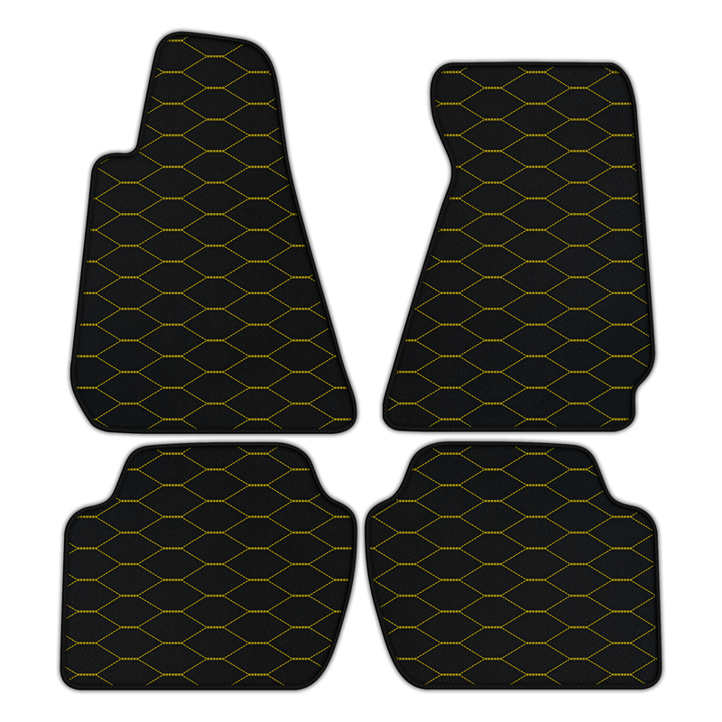 Customizable Leather Floor Mats with Viper Hex Pattern for Aston Martin Rapide (2010-2018) Sedan