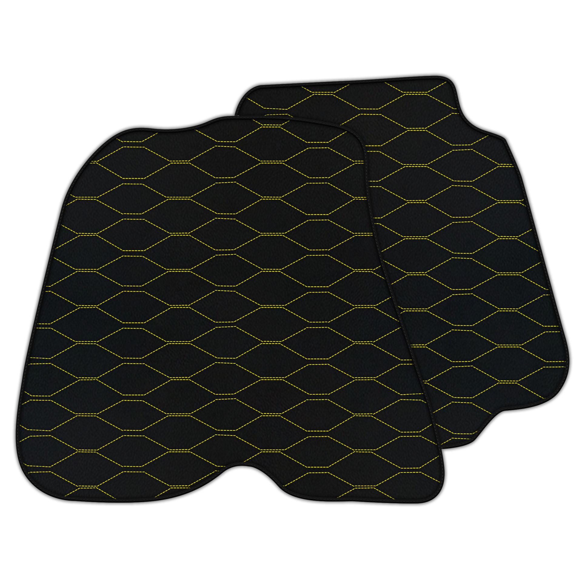 Customizable Leather Floor Mats with Viper Hex Pattern for Ferrari 812 GTS (2018-2023)