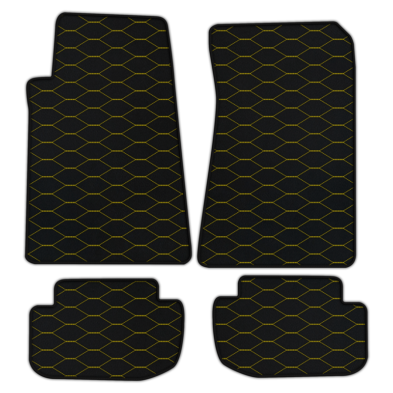 Customizable Leather Floor Mats with Viper Hex Pattern for Aston Martin DBS (2007-2012) Coupe