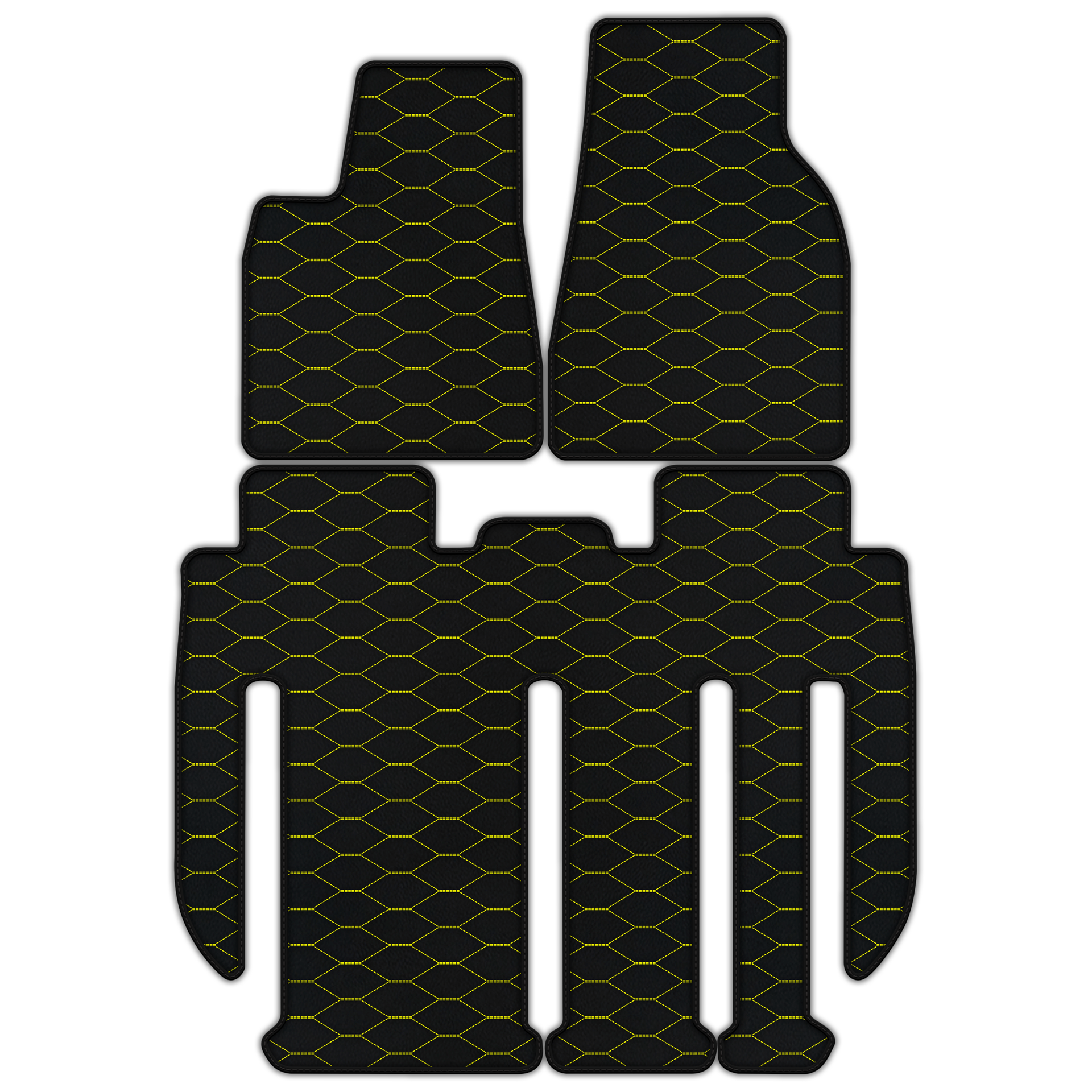 Custom Leather Floor Mats for Tesla Model X 7-Seater (2017-2025)