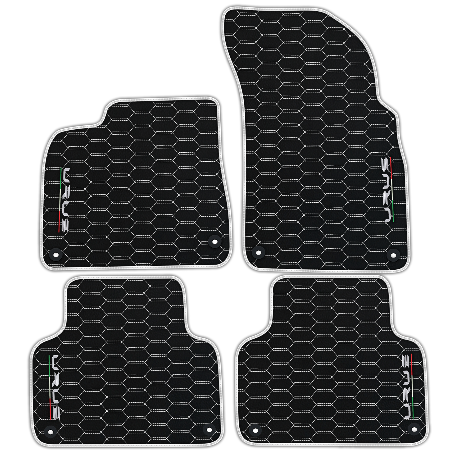 Tapis de voiture beige pour Lamborghini Urus Performante en cuir carboné - AutoWin.EU