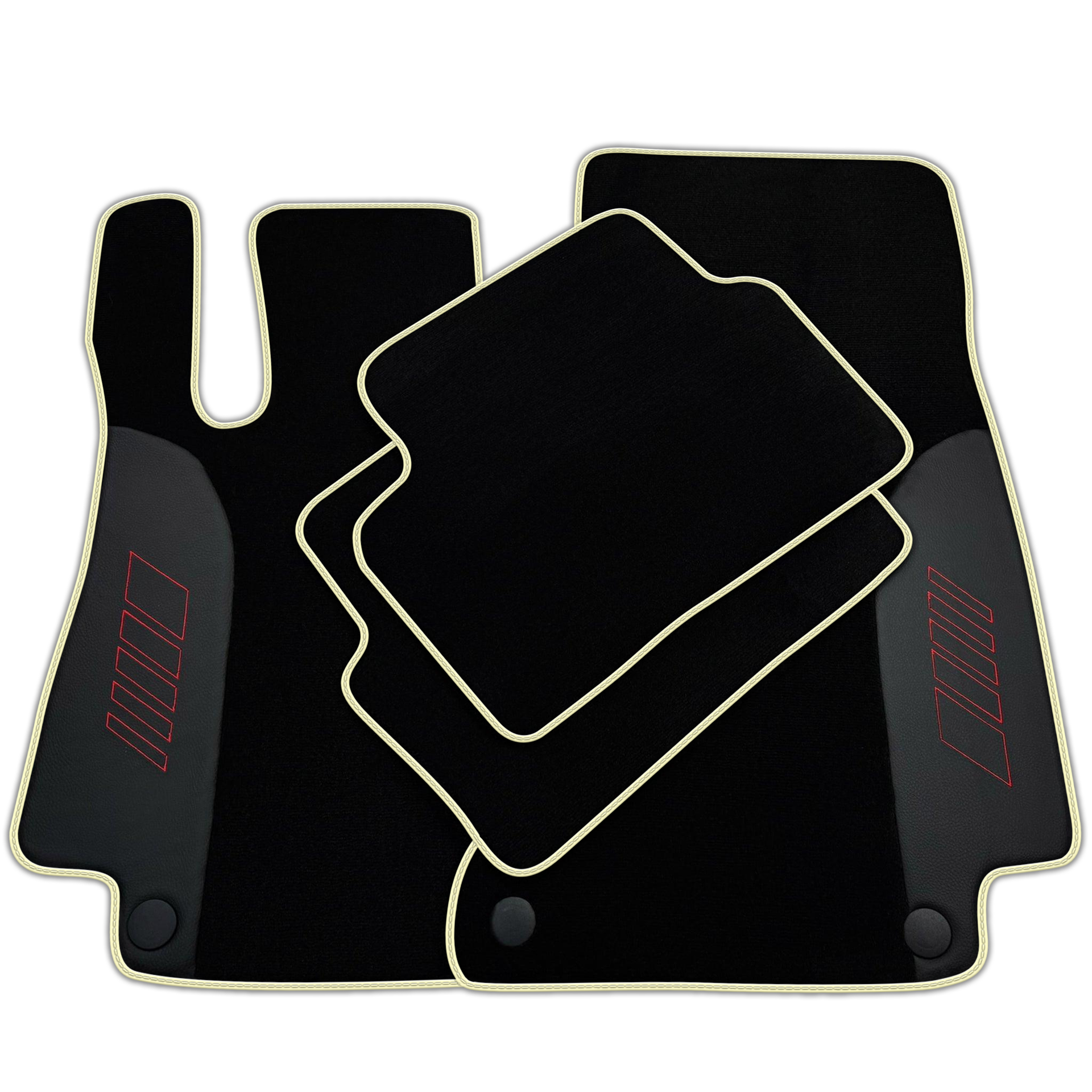 Black Floor Mats For Mercedes Benz C-Class C205 Coupe Facelift (2018-2023) | AutoWin Edition