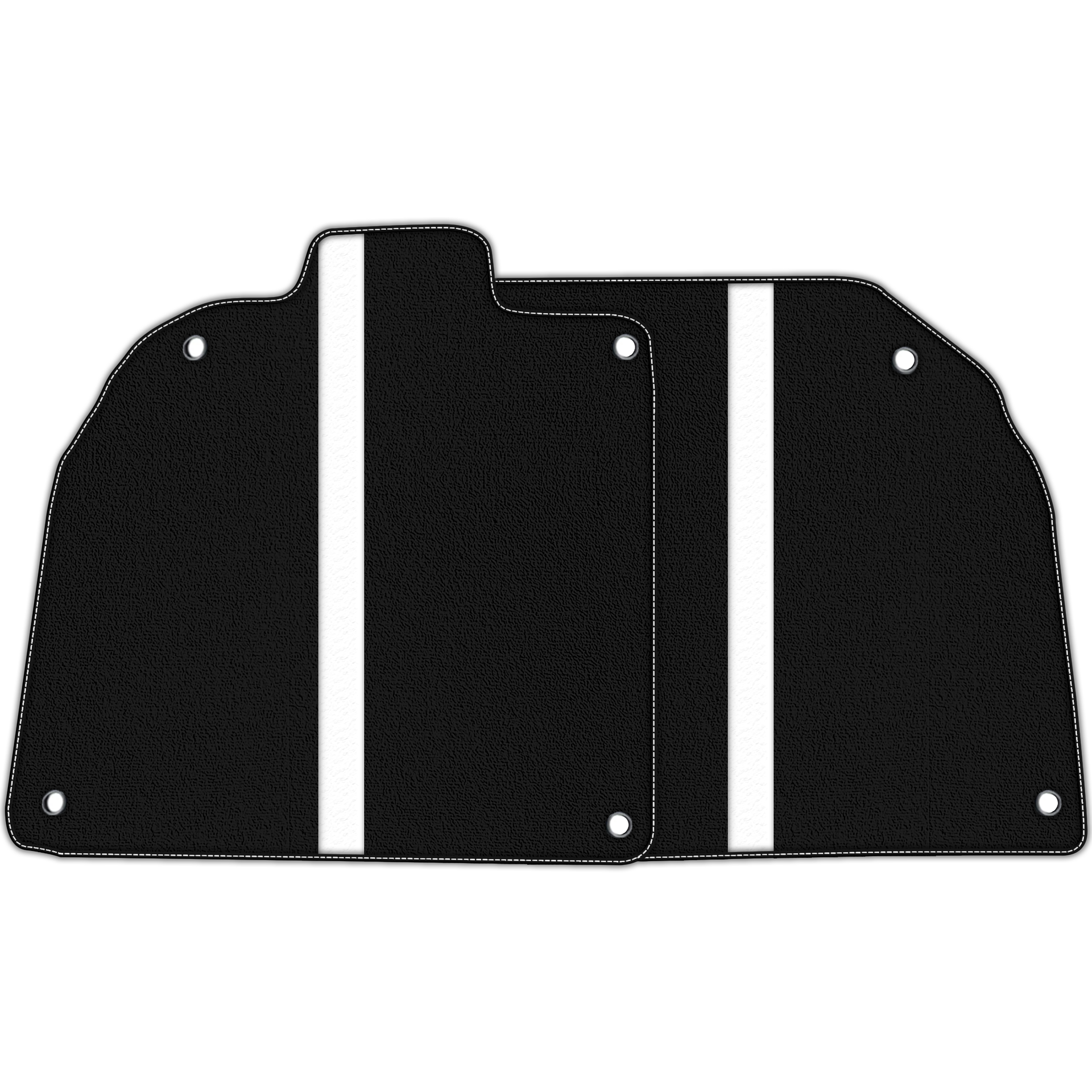 Custom Black Floor Mats with Leather for Lamborghini Sian