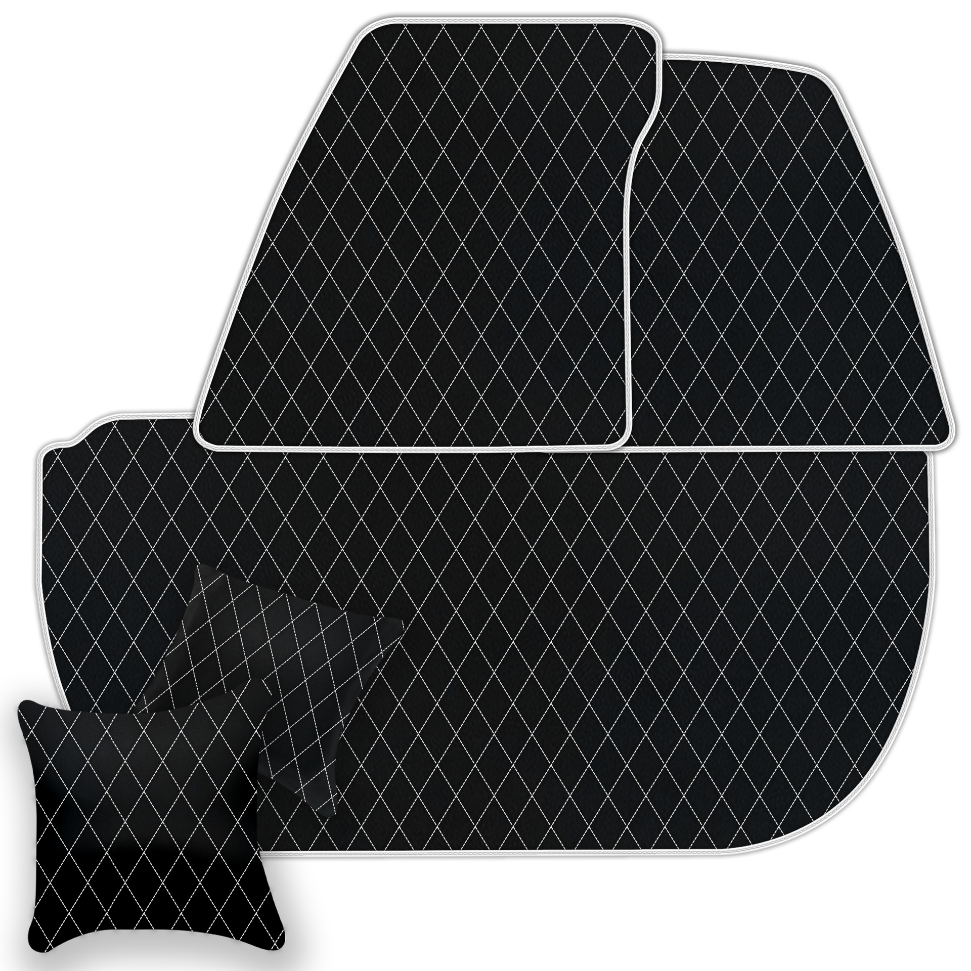 Black Leather Floor Mats for Bentley Mulsanne (2010-2020) | AW1 Design