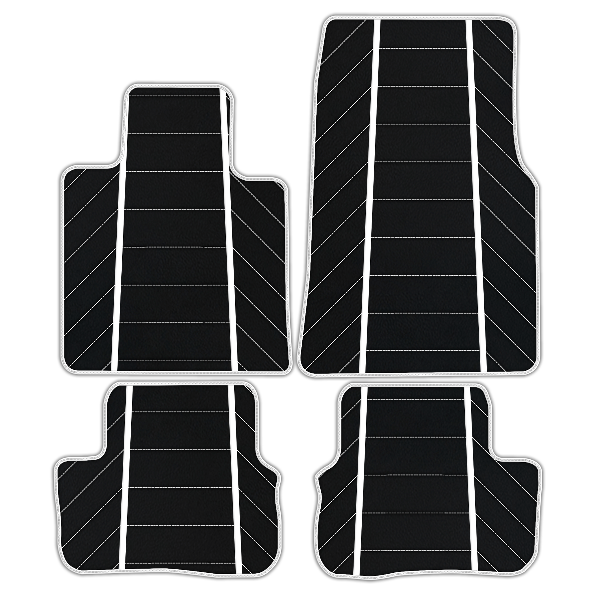 Luxury Black Leather Floor Mats for Rolls Royce Dawn 2016-2023