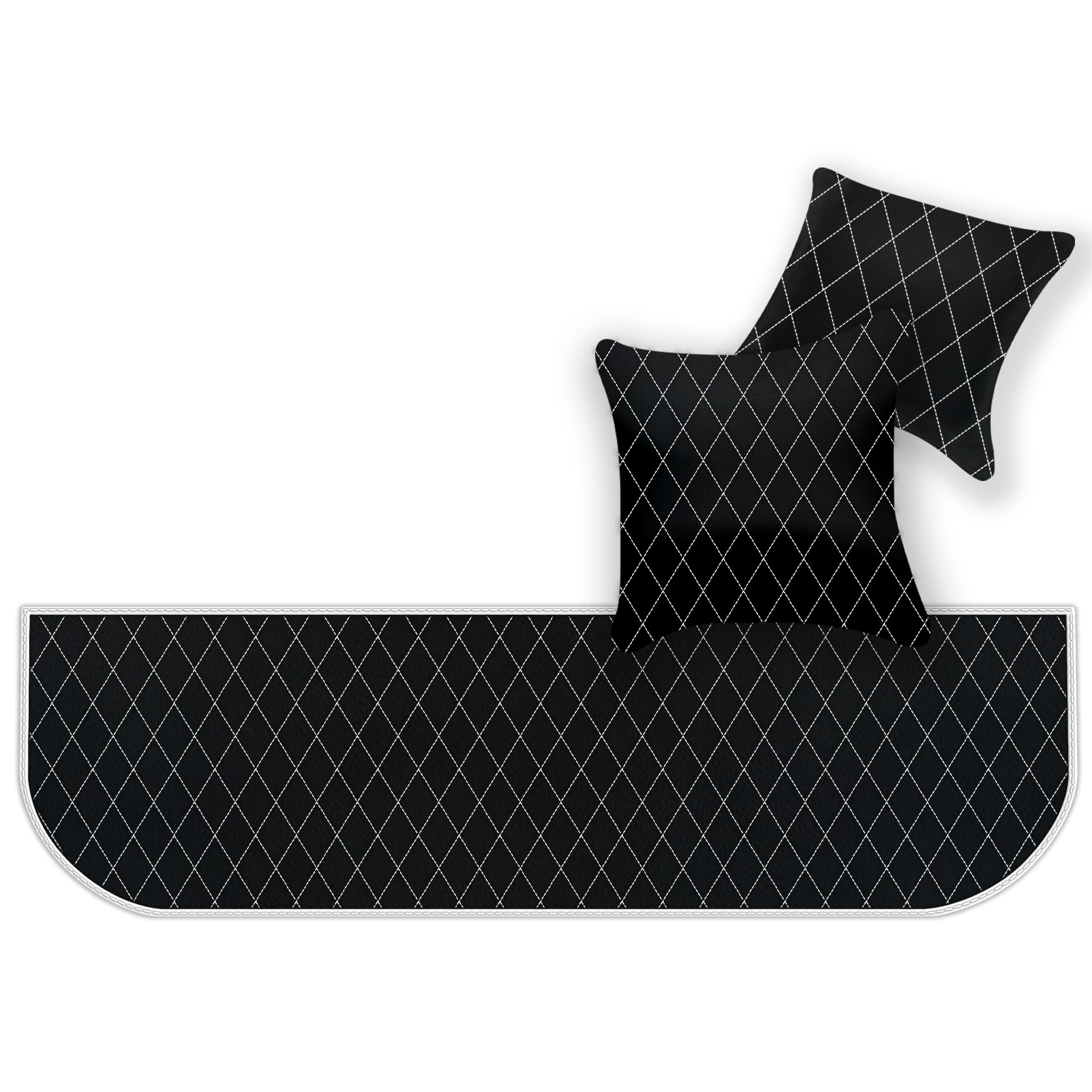 Customizable Leather Floor Mats with Hex Pattern for Ferrari 550 Maranello (1996-2002) - AutoWin