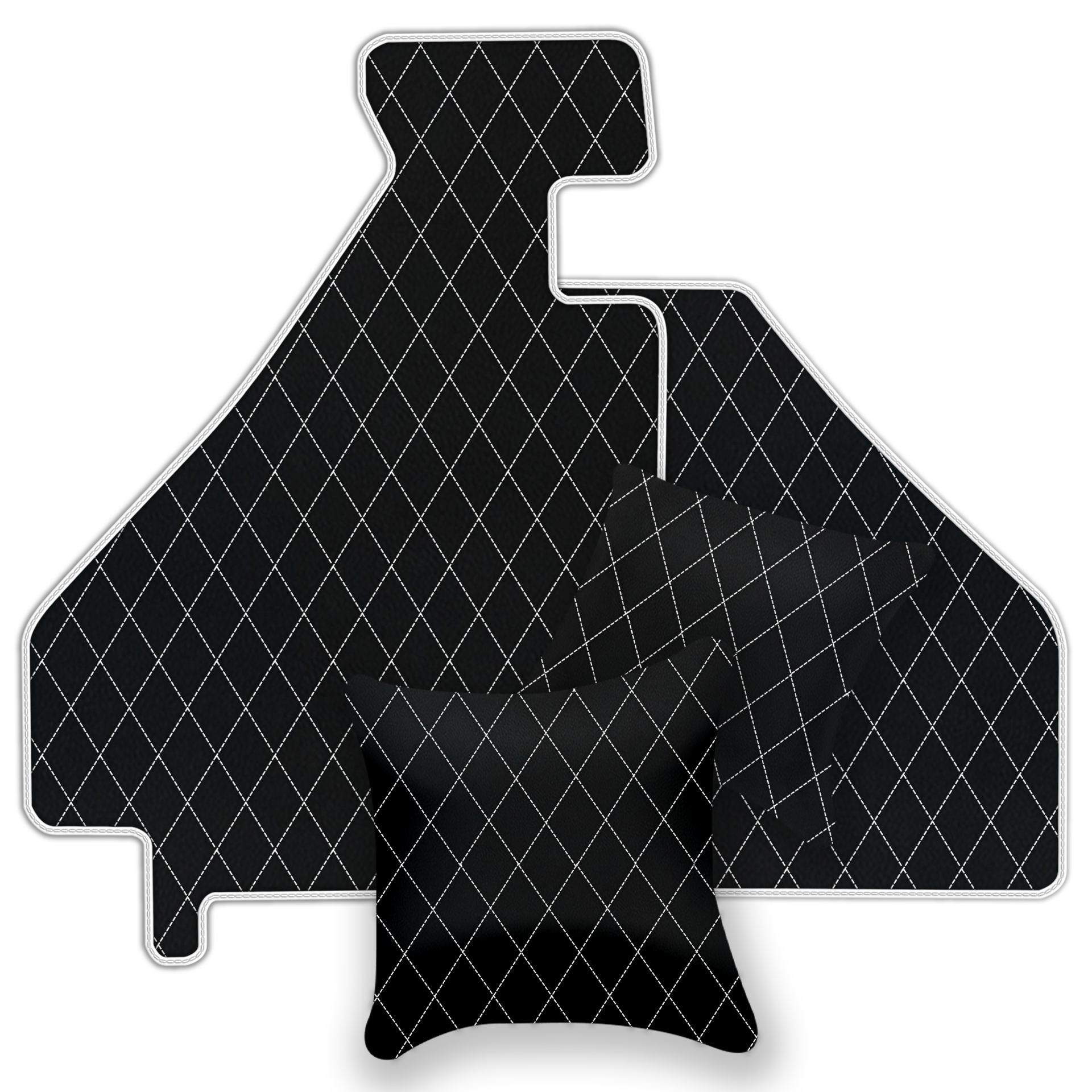 Custom Black Leather Floor Mats for Ferrari 612 Scaglietti (2005-2011)
