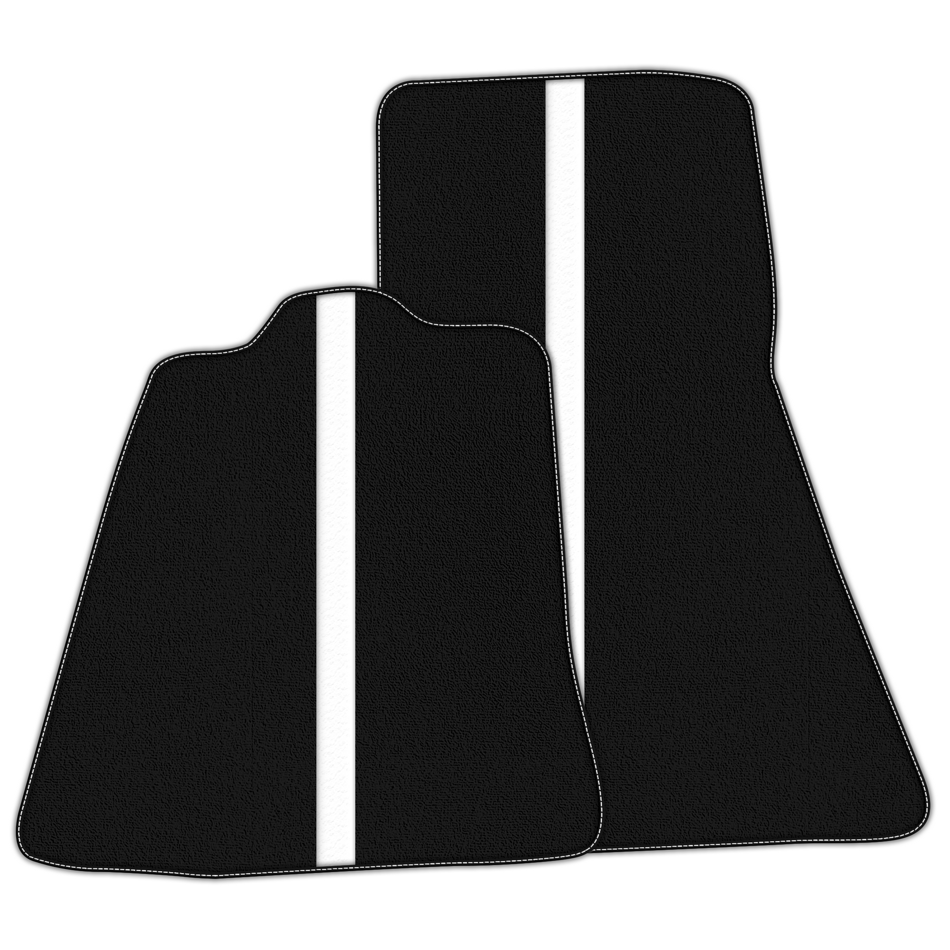Black Floor Mats with Leather Line for McLaren 720S (2017-2021) - Various Colors