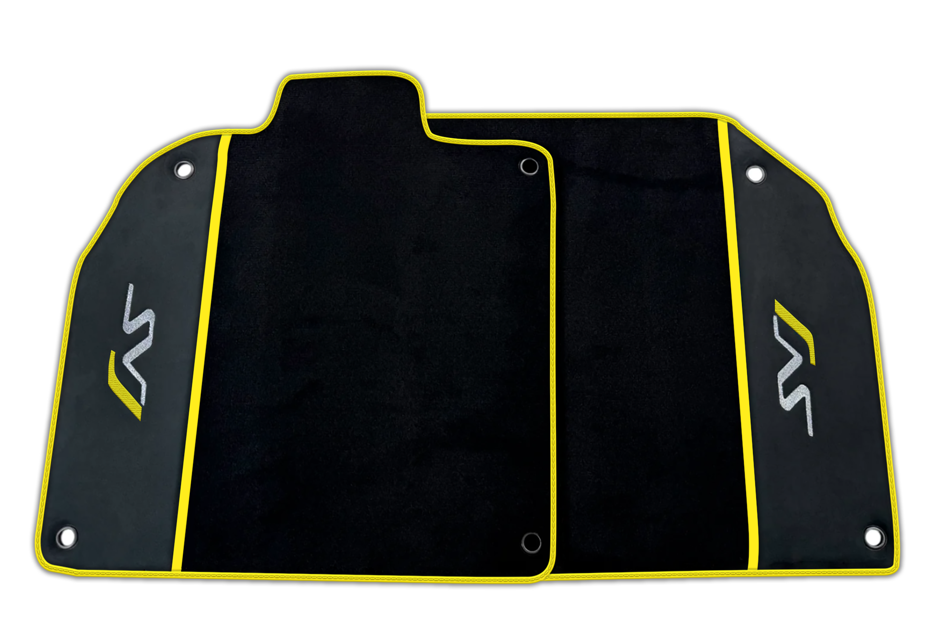 Black Floor Mats for Lamborghini Aventador SVJ with Alcantara Leather