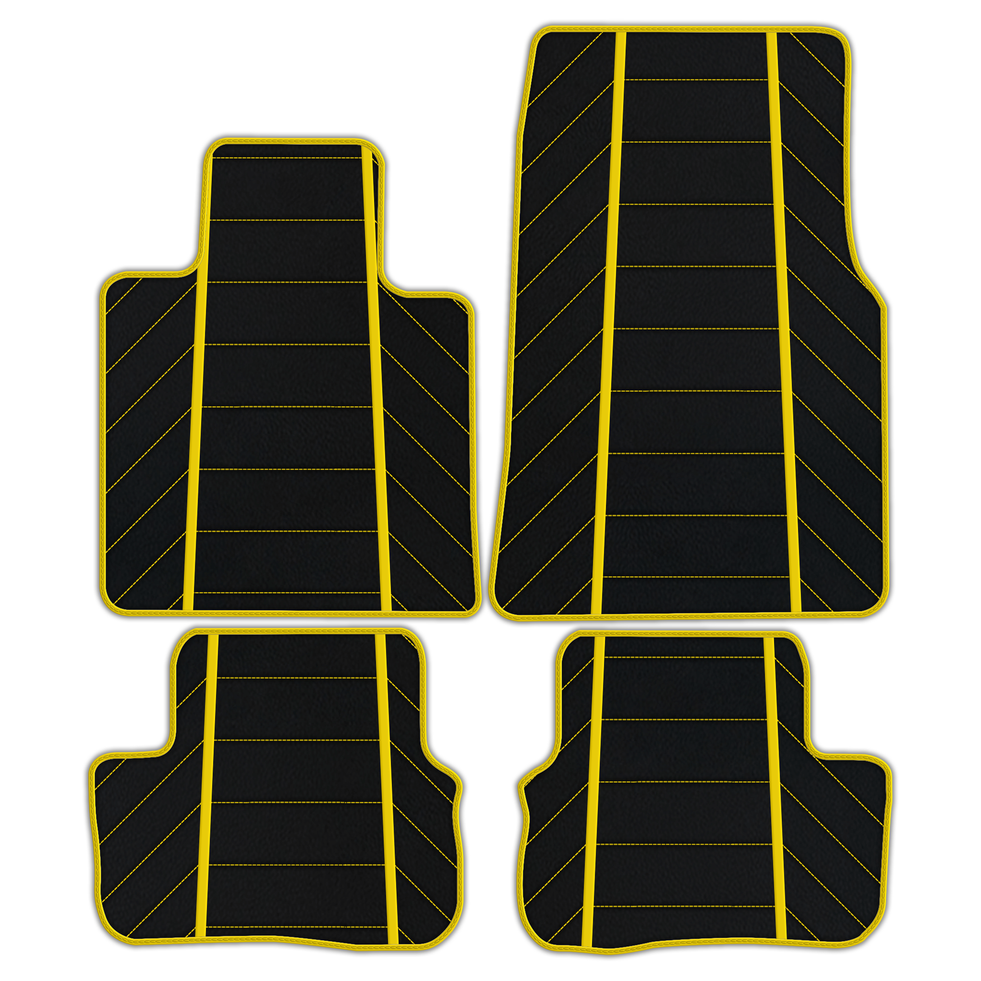 Luxury Black Leather Floor Mats for Rolls Royce Dawn 2016-2023