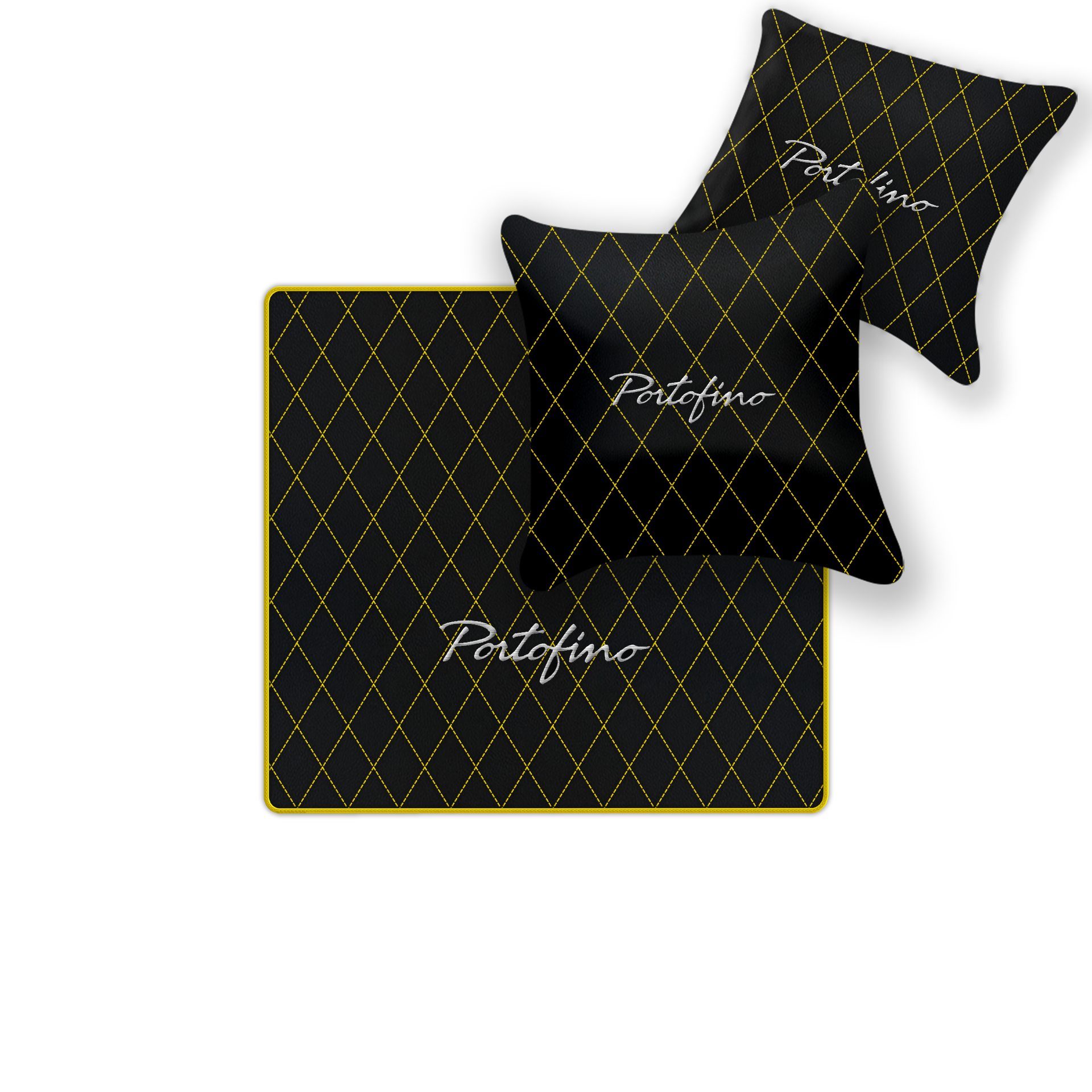 Custom Black Leather Floor Mats for Ferrari 812 Superfast (2018-2023)