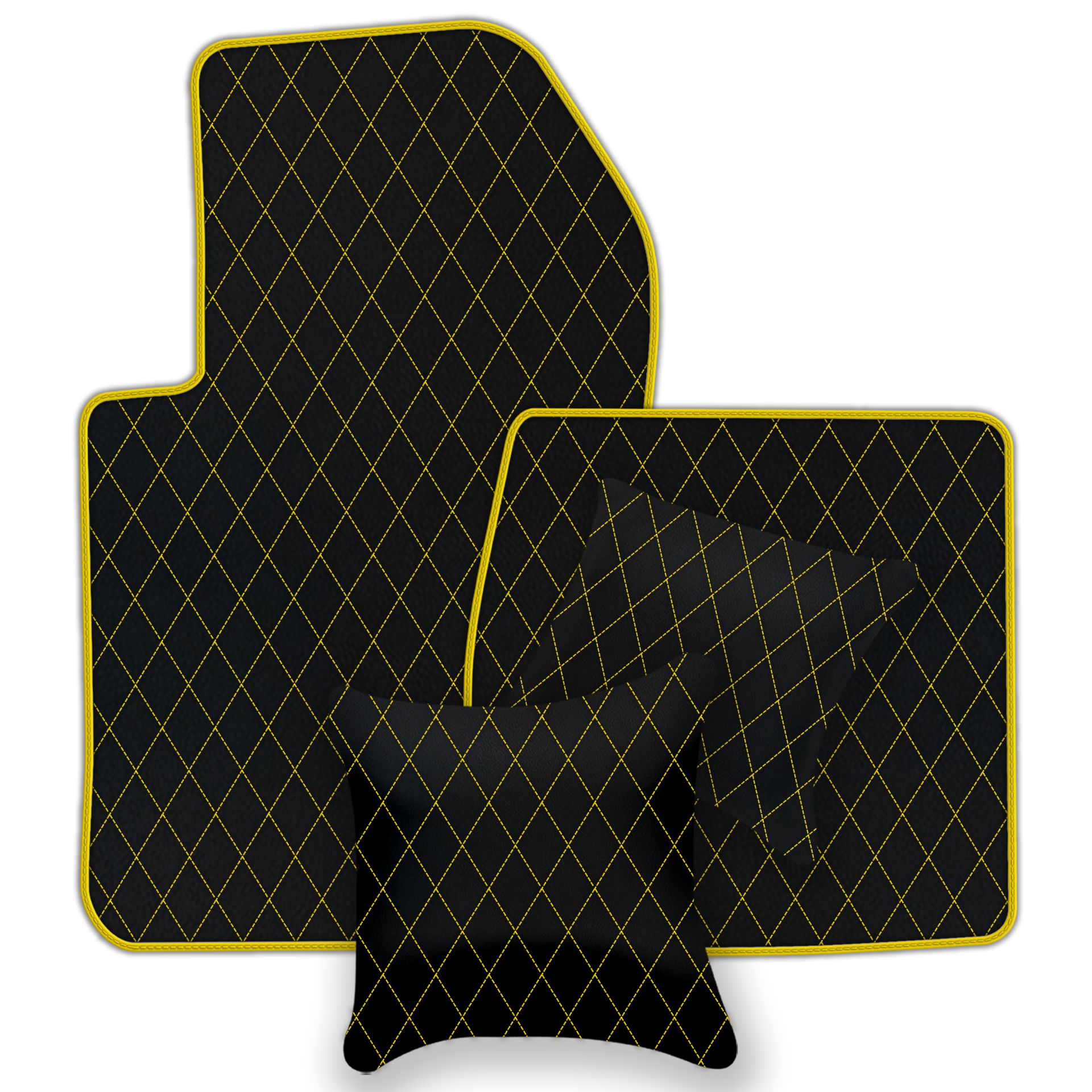 Bespoke Black Leather Floor Mats for Ferrari 599 Coupe (2006-2012)