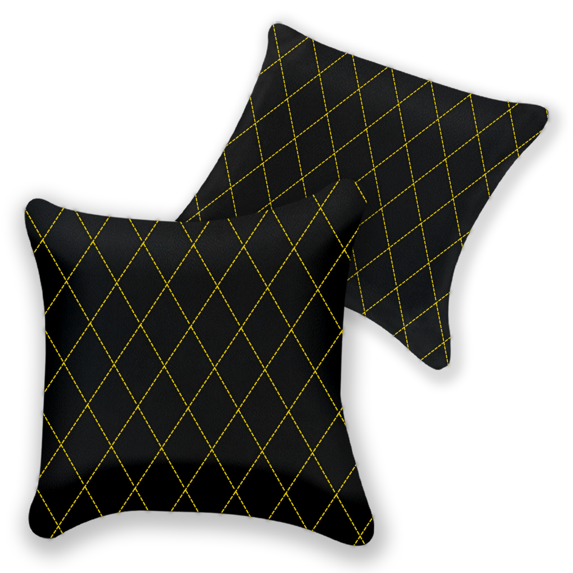 Customizable Black Leather Pillows for Ferrari 456 | Set of 2
