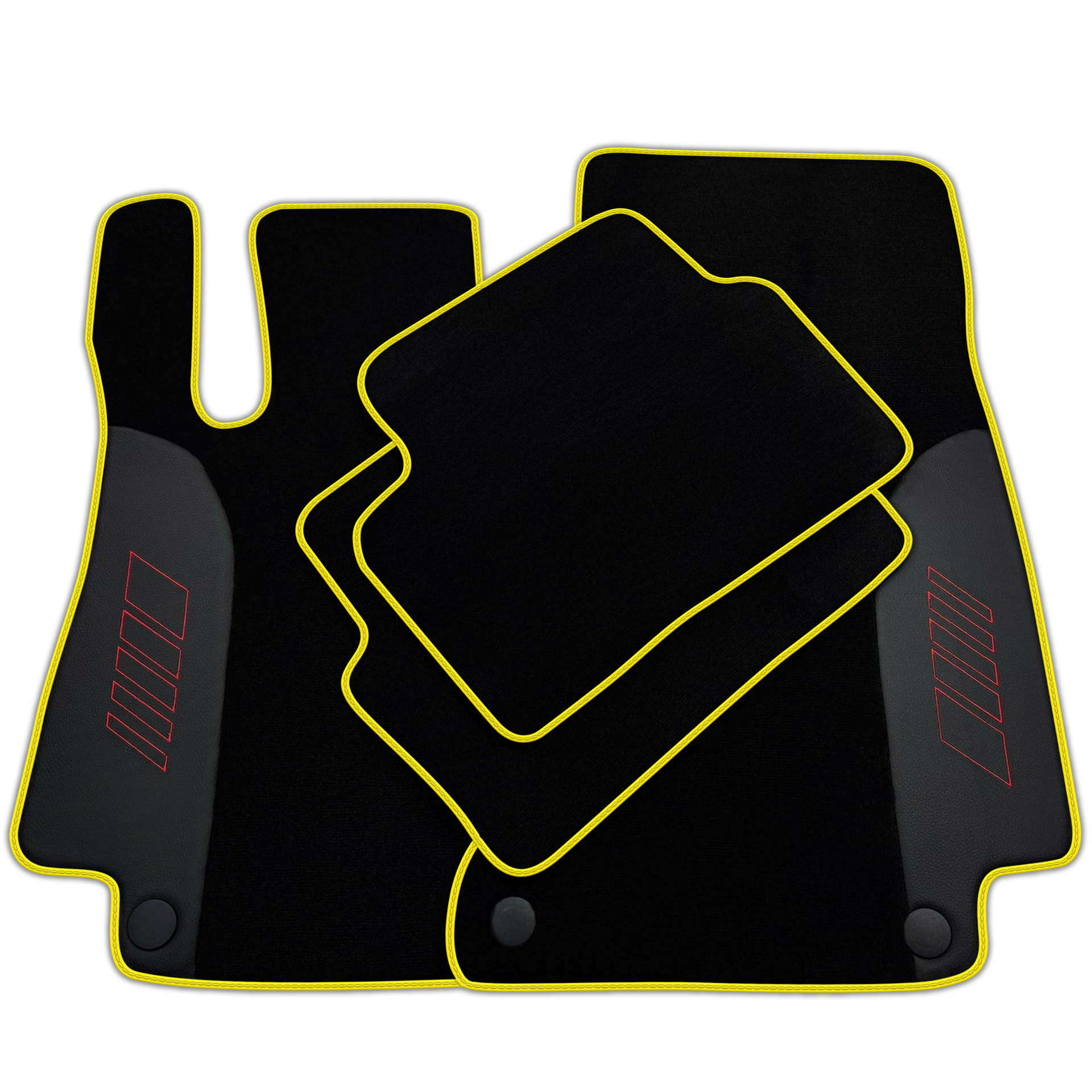 Black Floor Mats For Mercedes Benz C-Class C205 Coupe (2015-2018) | AutoWin Edition