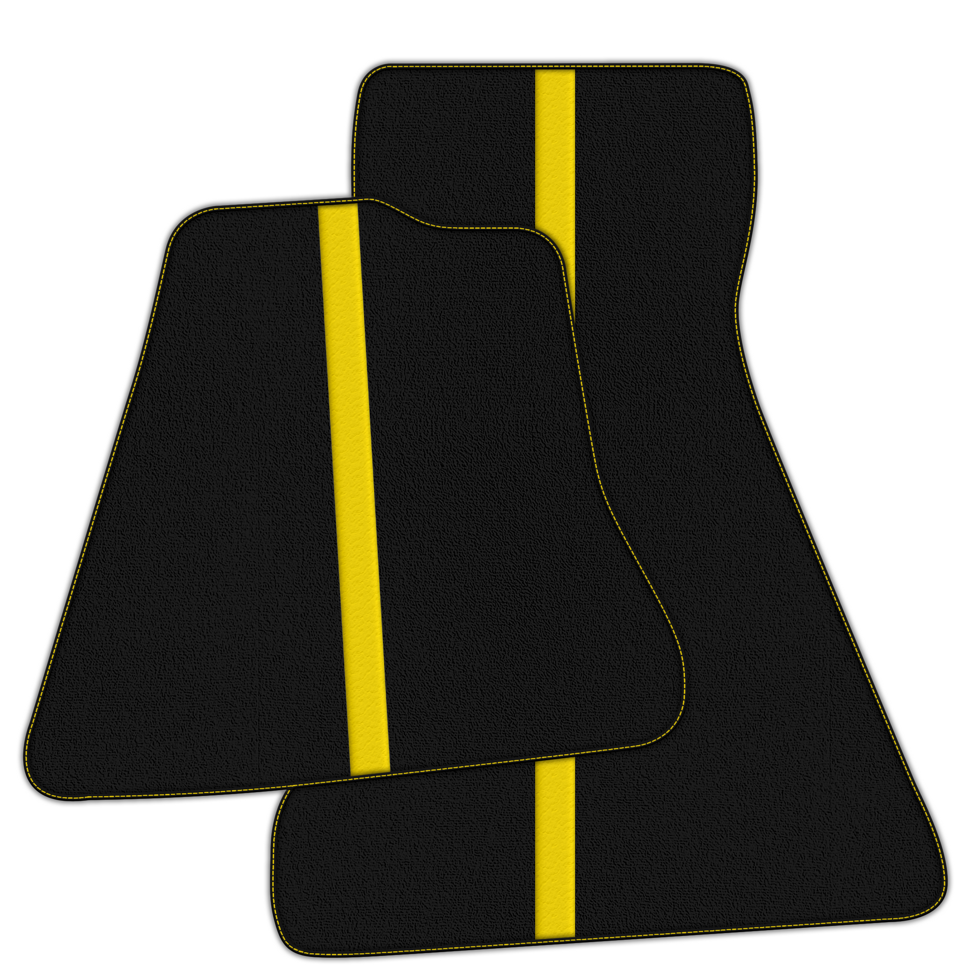 Black Floor Mats with Leather Line for McLaren 750S (2023-2025) - Various Colors