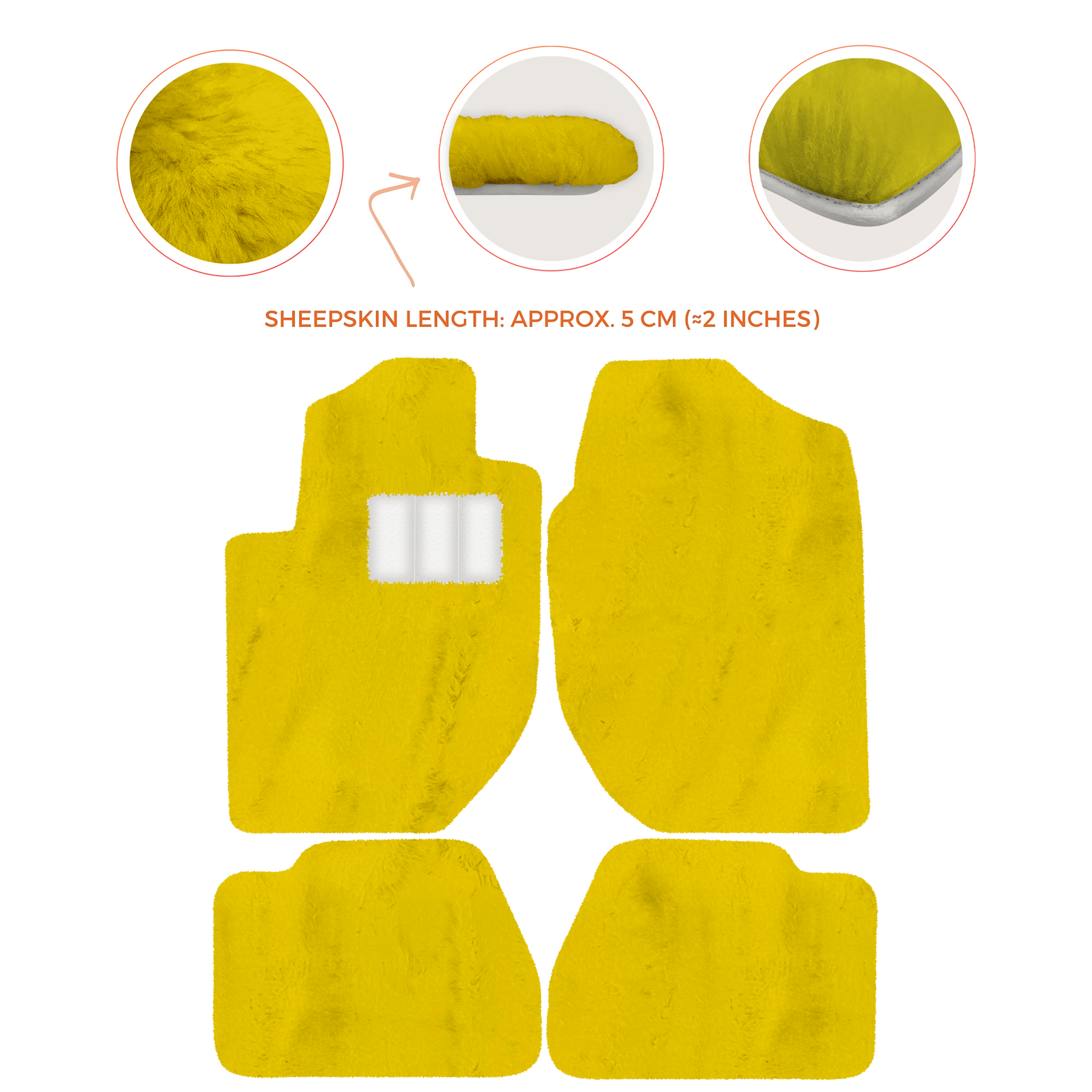 Premium Sheepskin Floor Mats for Land Rover Freelander (1997-2003)