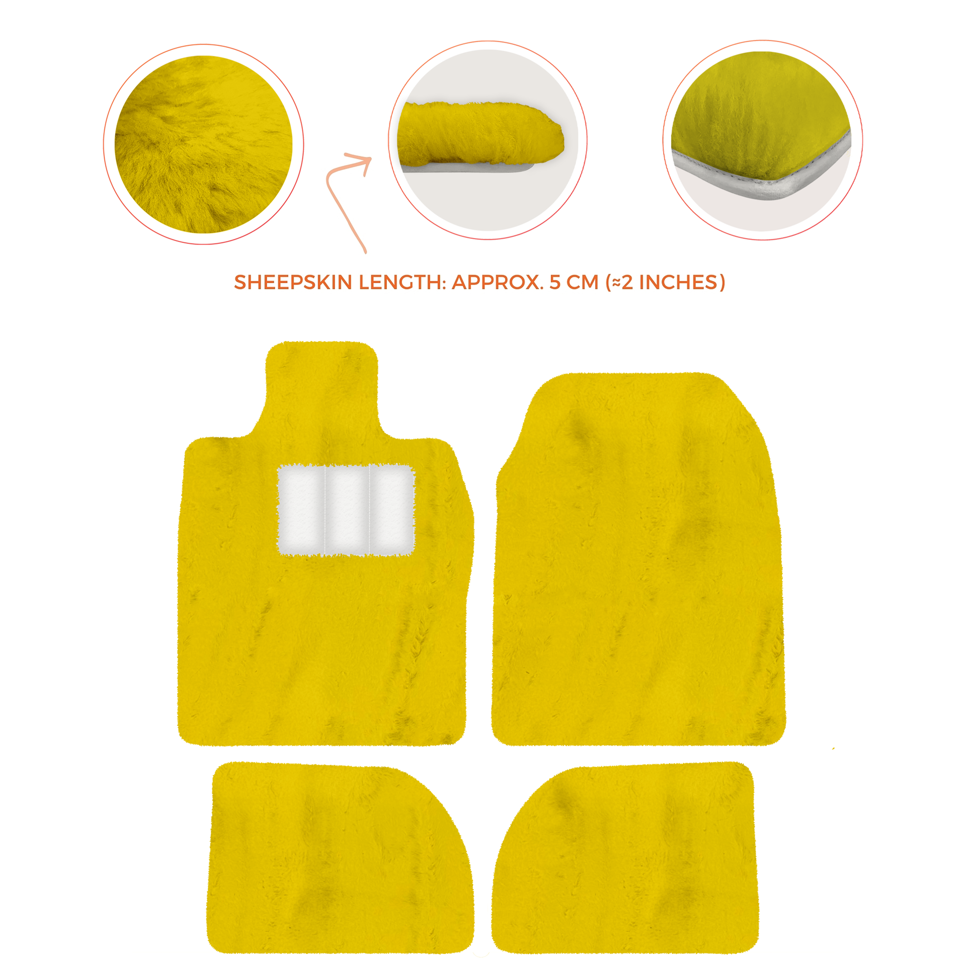 Premium Sheepskin Floor Mats for Porsche 924 (1976-1988)