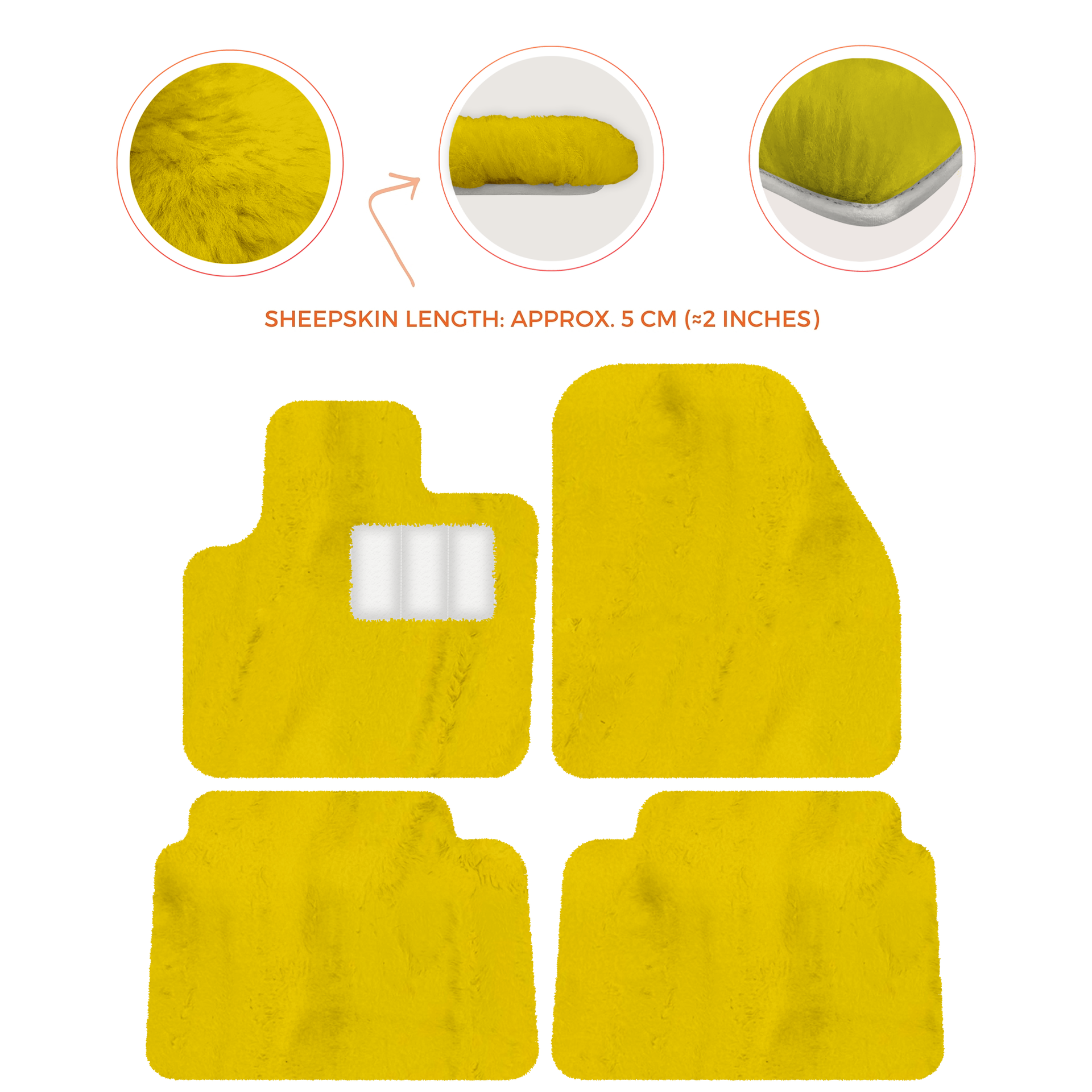 Luxury Sheepskin Floor Mats for Land Rover Discovery Sport (2015-2019)