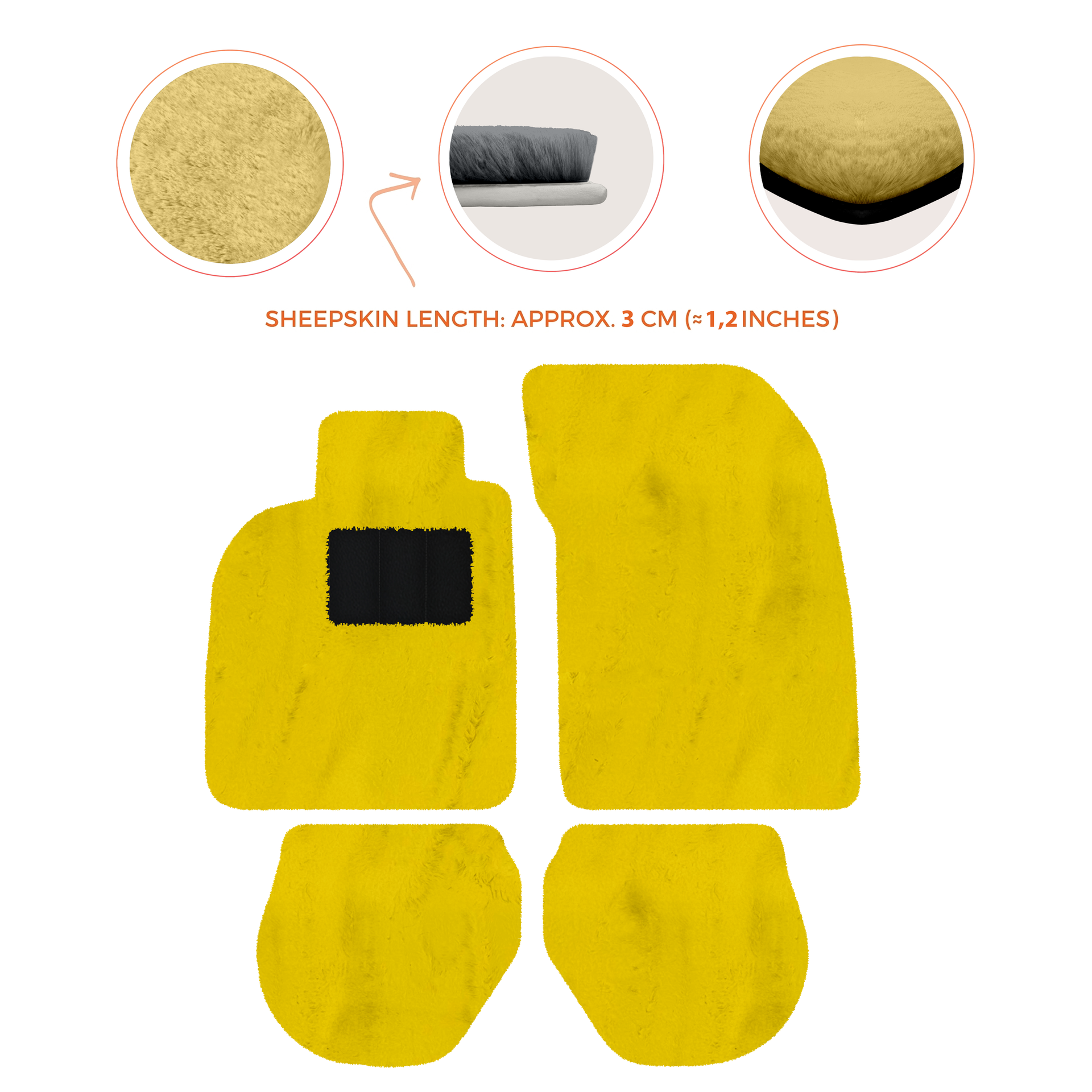 Tapis de voiture noirs pour Porsche 993 (1994-1998) avec - AutoWin