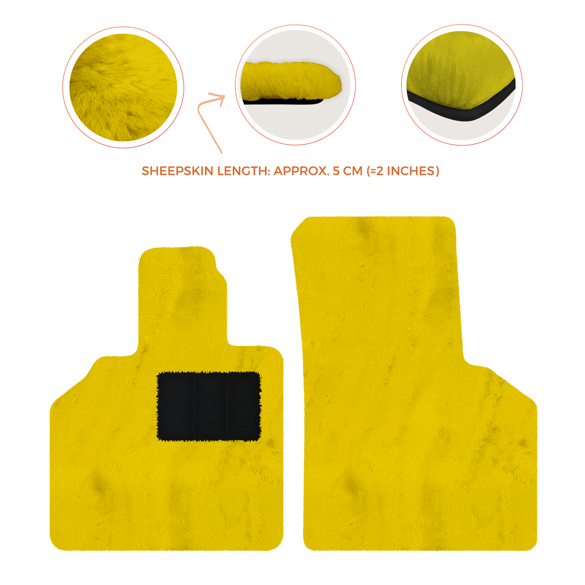 Premium Sheepskin Floor Mats for Lamborghini Aventador (2012-2022)