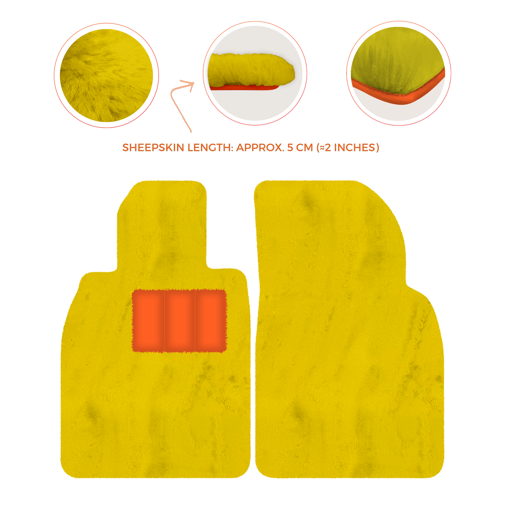 Deluxe Luxury Sheepskin Floor Mats for Porsche 911 SC (1978-1984)