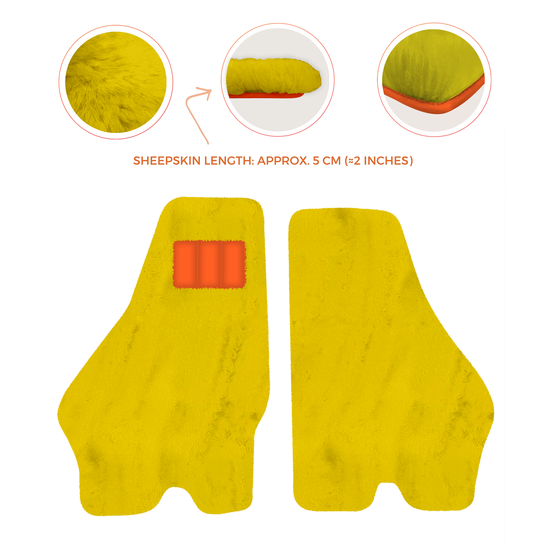 Luxury Sheepskin Floor Mats for Lamborghini Urus (2018-2026)