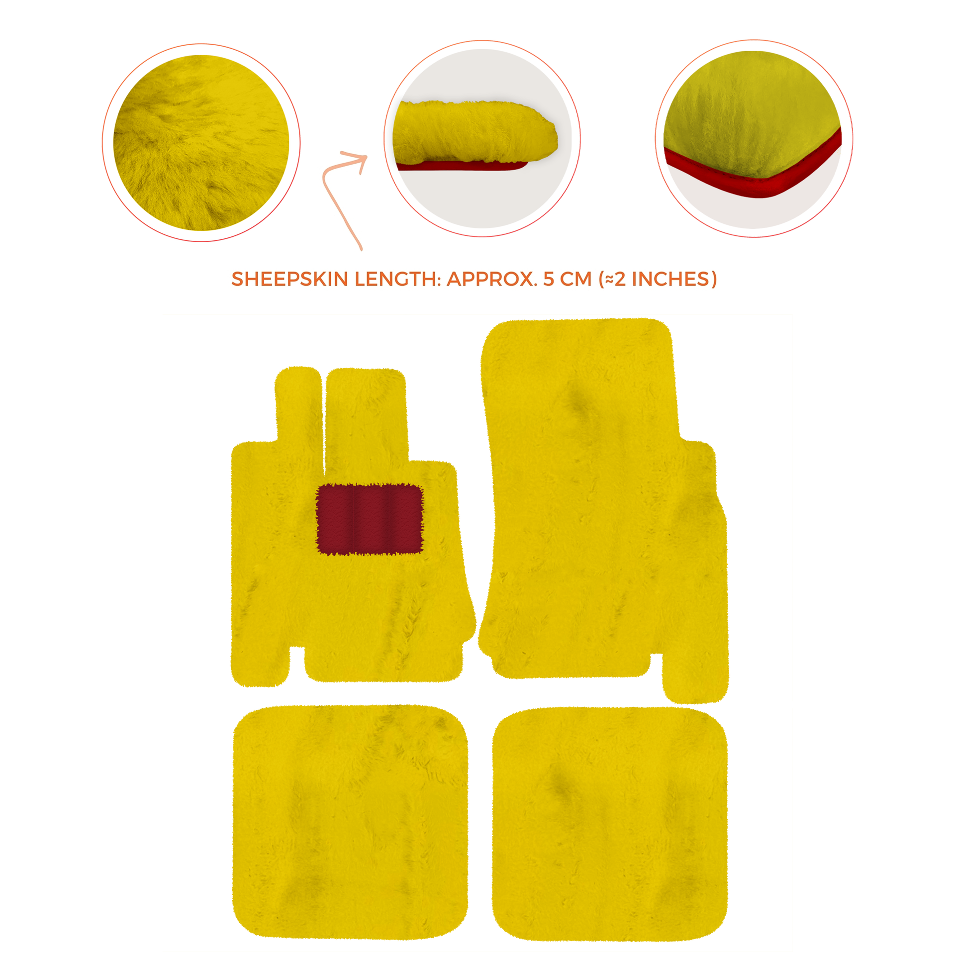 Premium Sheepskin Floor Mats for Mercedes-Benz G-Class W463 2008-2018