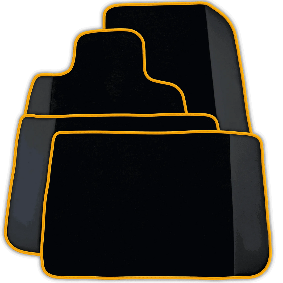 AutoWin Black Floor Mats for Rolls Royce Dawn (2016-2023) with Leather