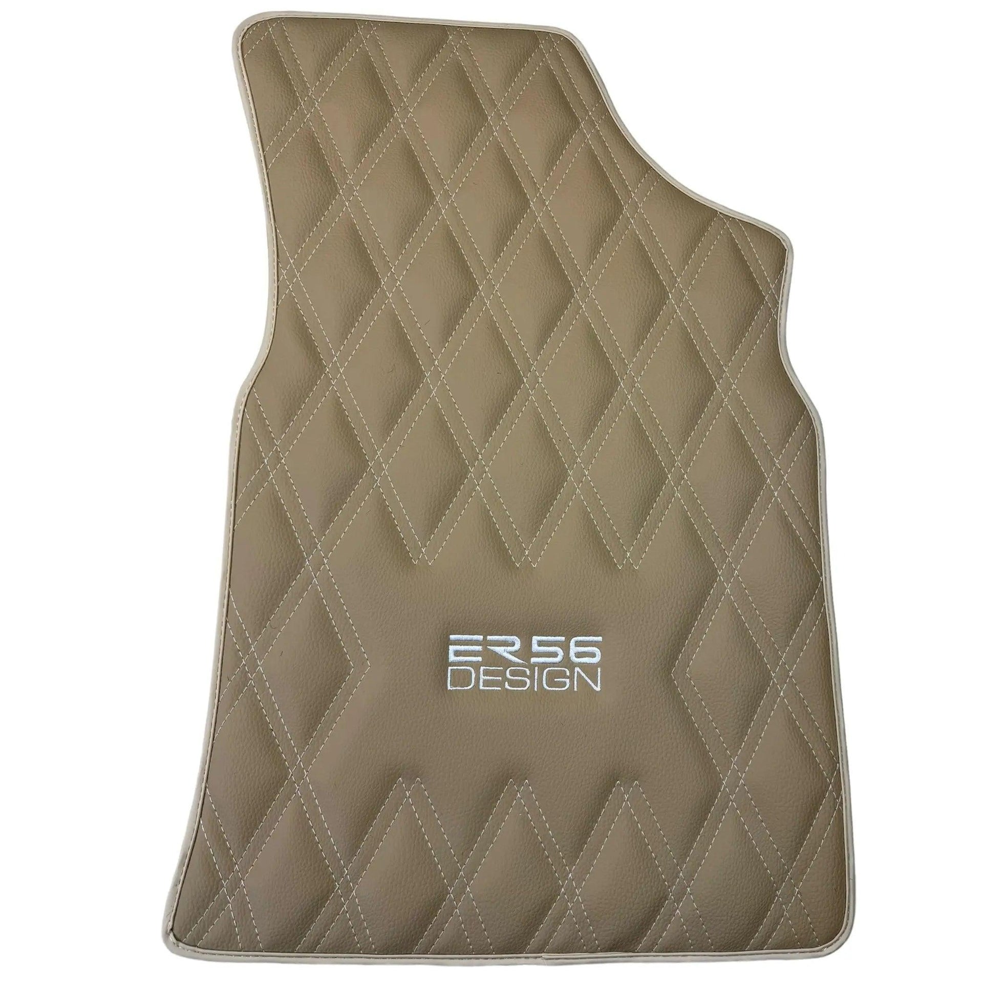 Beige Floor Mats for Bentley Continental GT (2003–2011) with Leather | ER56 Design - AutoWin