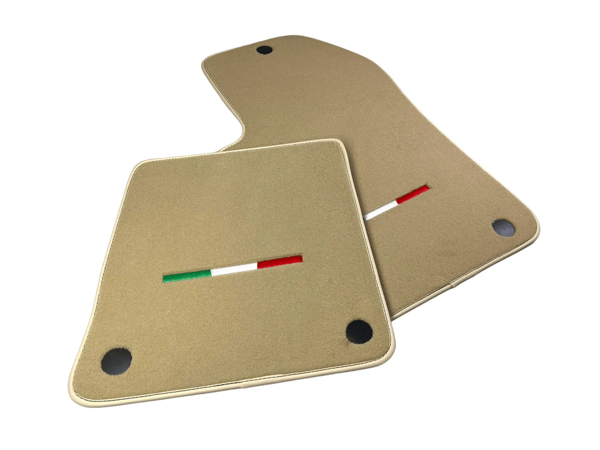 Beige Floor Mats For Ferrari 599 Coupe 2006-2012 Italian Edition - AutoWin