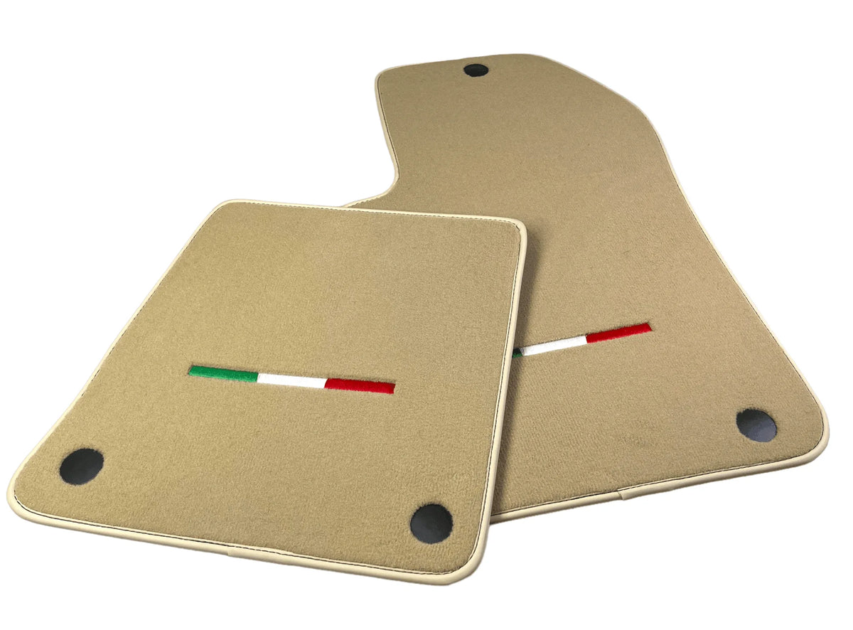 Beige Floor Mats For Ferrari 612 Scaglietti 2005-2011 Italian Edition - AutoWin