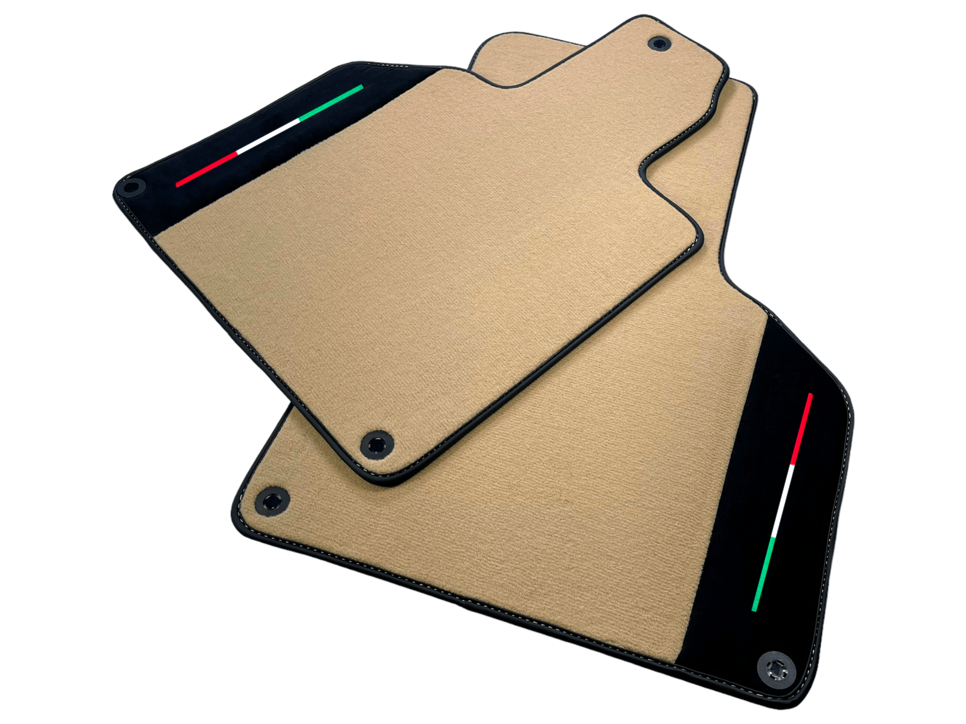 Custom Beige Floor Mats for Lamborghini Gallardo With Alcantara Leather
