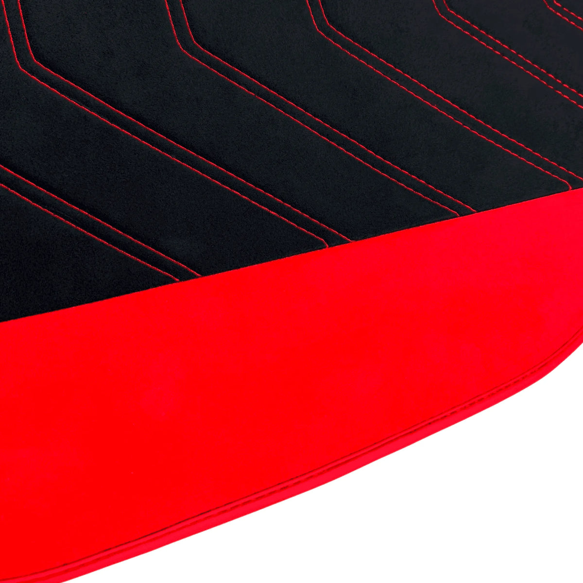Black Alcantara Floor Mats for Ferrari 458 Speciale (2012-2015) with Red Alcantara Accents
