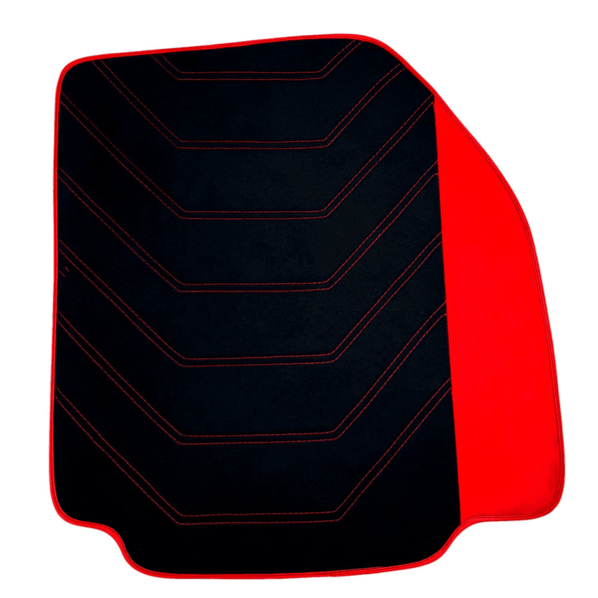 Black Alcantara Floor Mats for Ferrari 488 Pista Spider (2019-2021) with Red Alcantara Accents