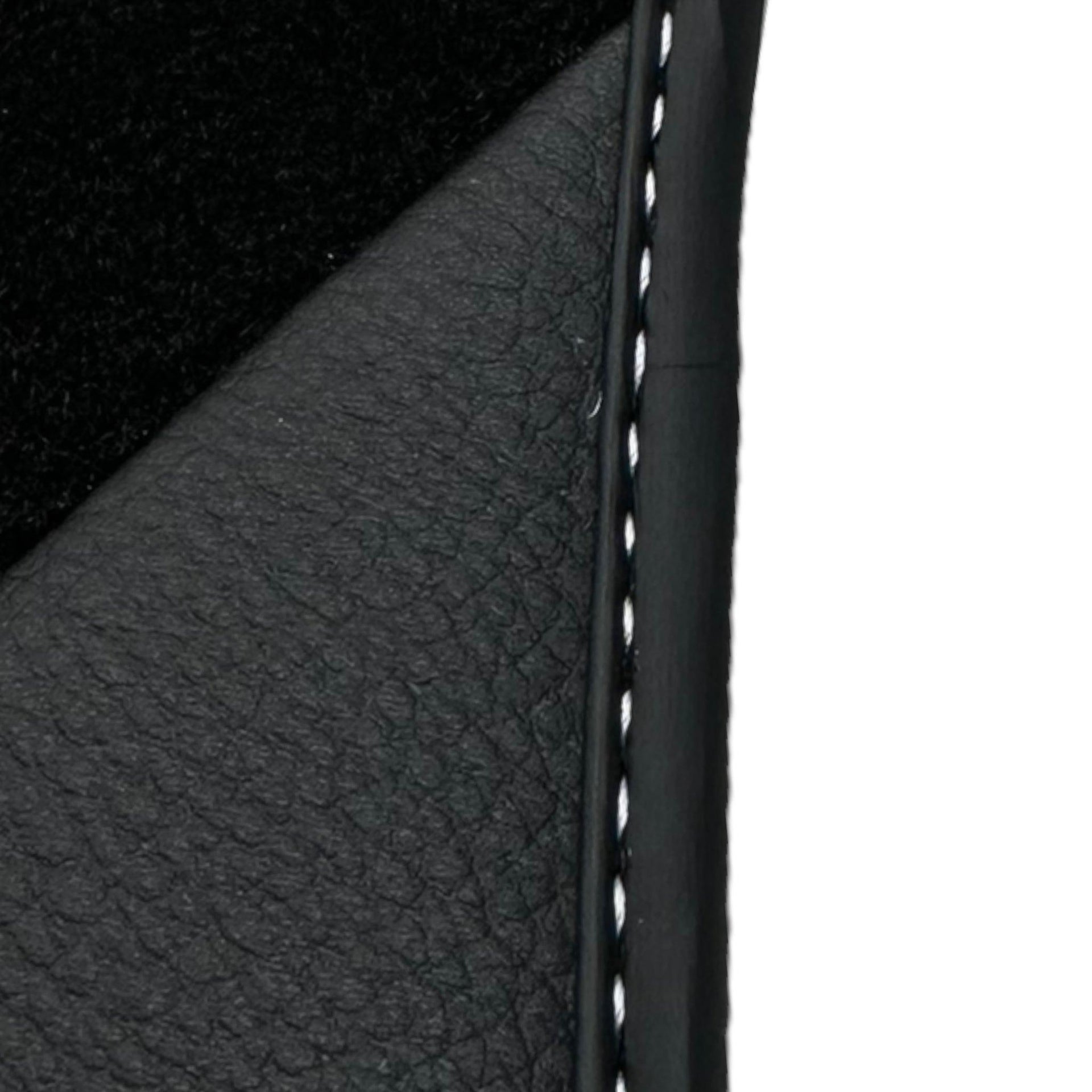 Black Floor Mats for Audi TT MK1 Convertible (1998-2006) with Leather - AutoWin