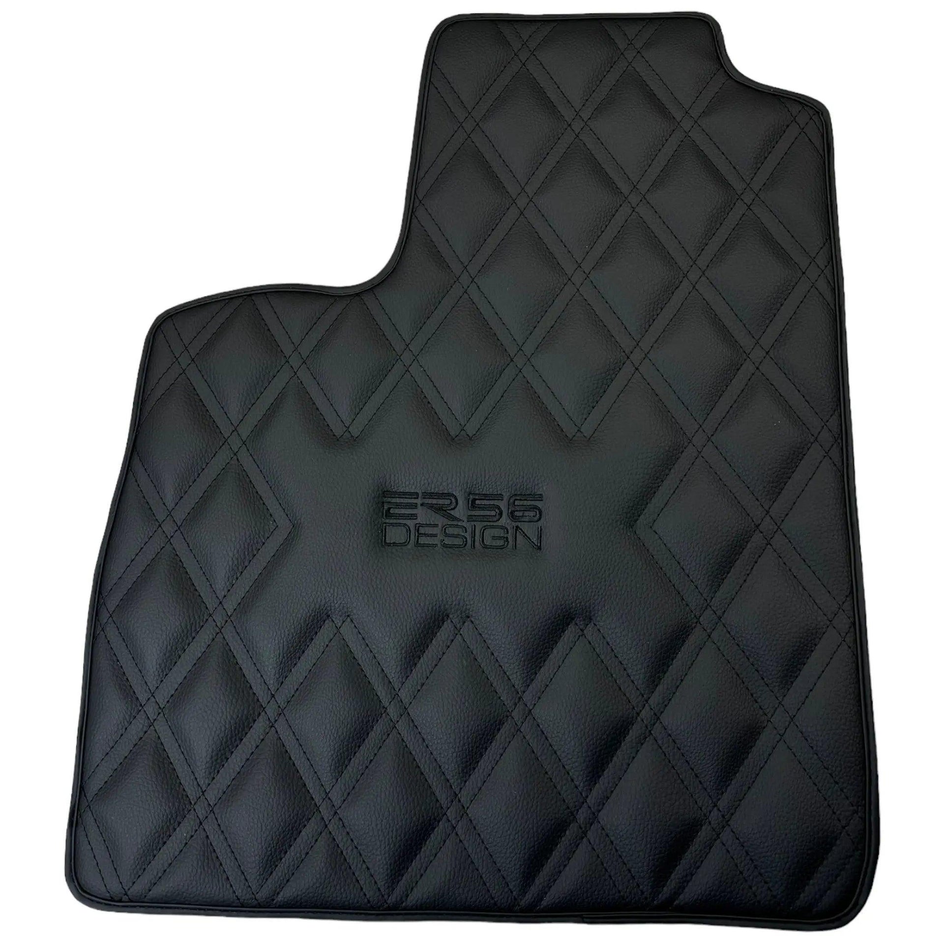 Black Floor Mats for Bentley Continental GT (2003–2011) with Leather | ER56 Design - AutoWin