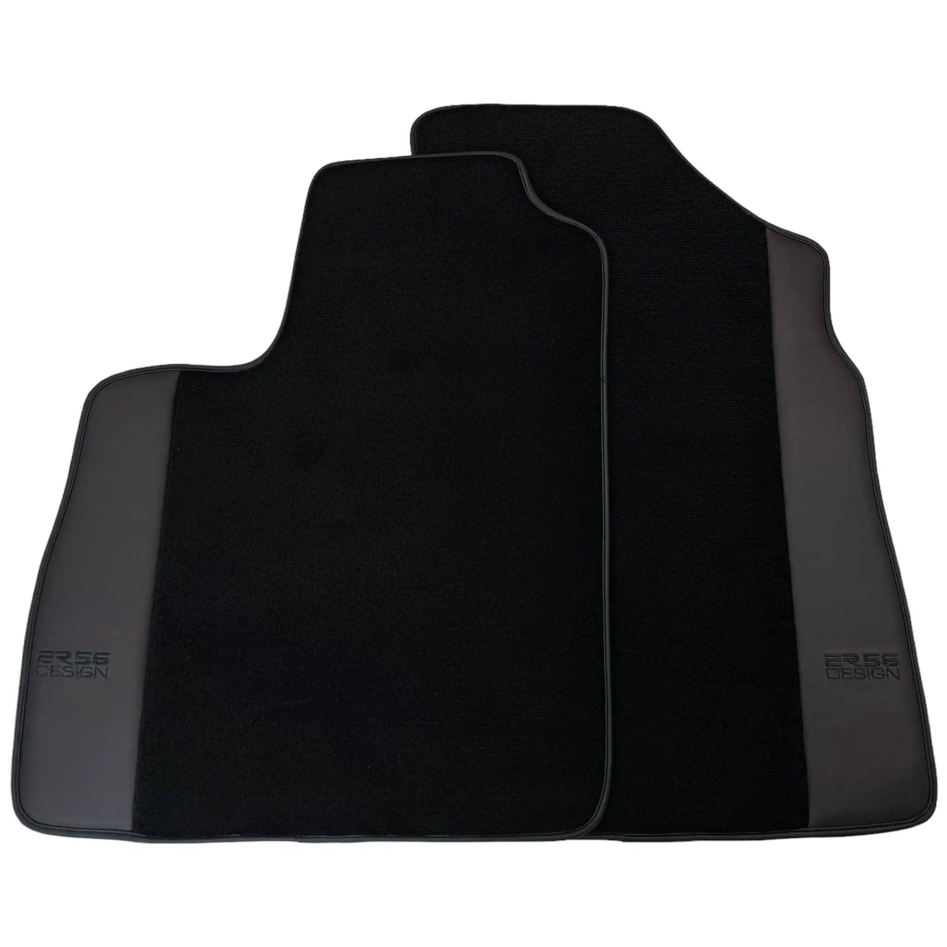 Black Floor Mats for Bentley Continental GT (2011–2018) with Dark Brown Leather | ER56 Design - AutoWin