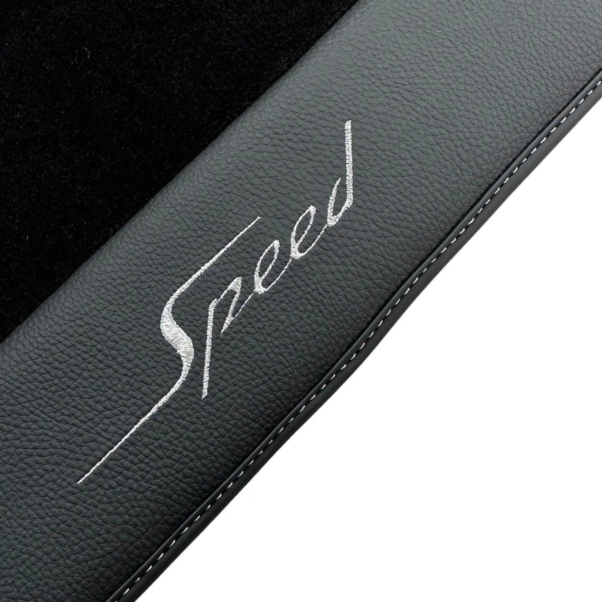 Black Floor Mats For Bentley Continental GT (2018–2023) Speed with Leather - AutoWin