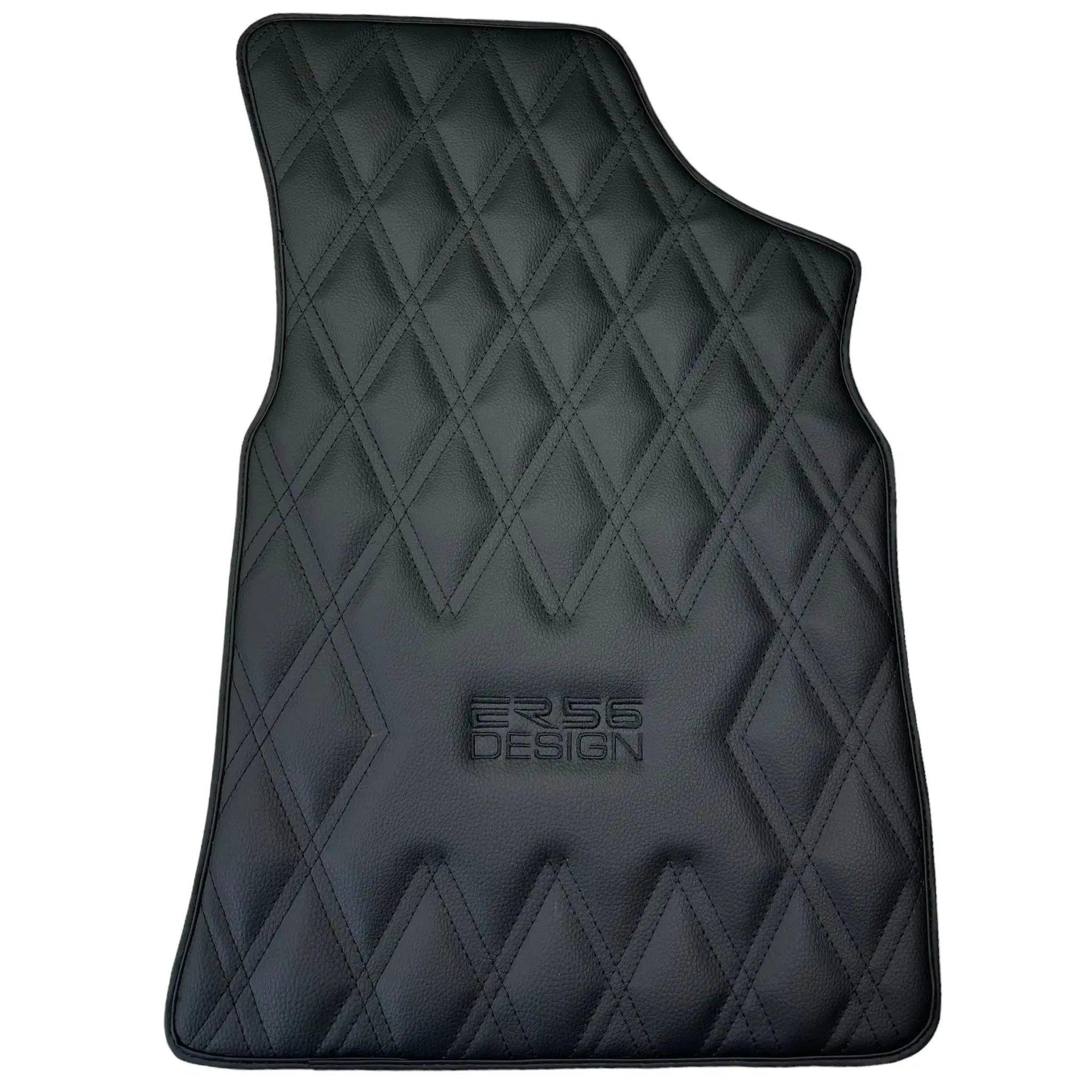 Black Floor Mats for Bentley Continental GTC (2006–2011) with Leather | ER56 Design - AutoWin