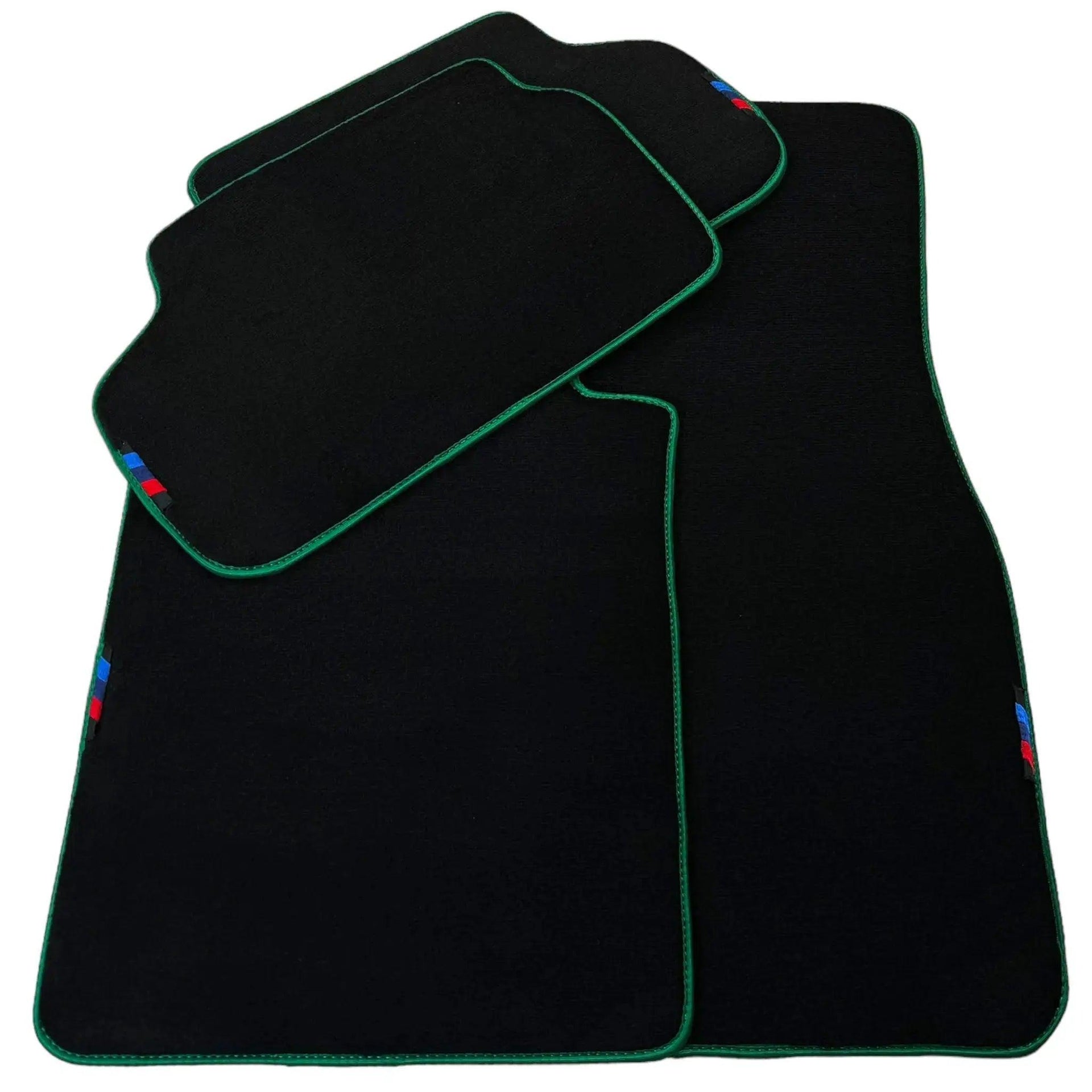 Black Floor Mats For BMW 2 Series F45 | Green Trim - AutoWin