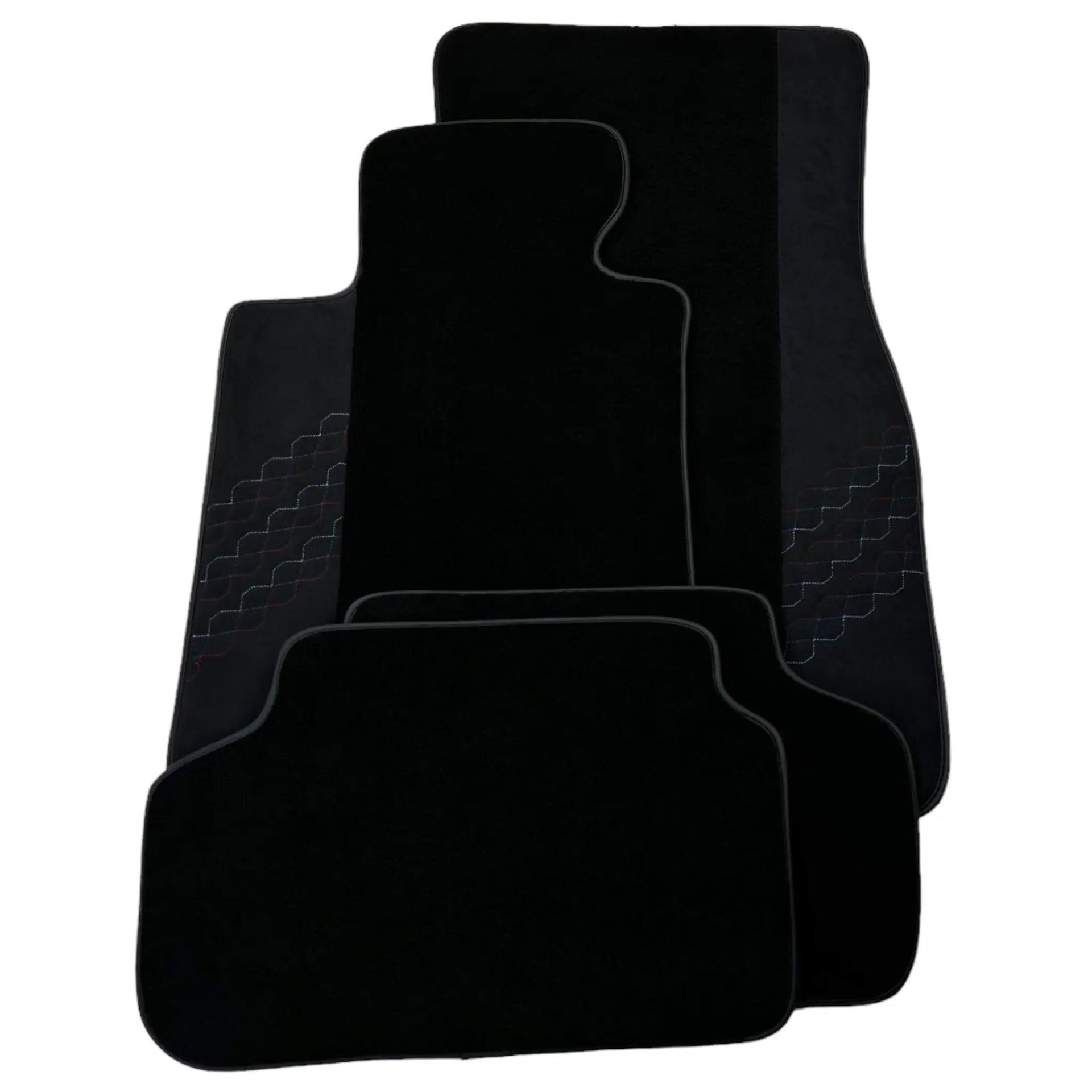 Black Floor Mats for BMW 2 Series G60 (2023-2026) Sedan with Alcantara Leather - AutoWin